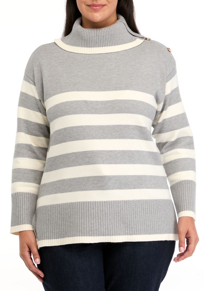 Plus Size Striped Sweater