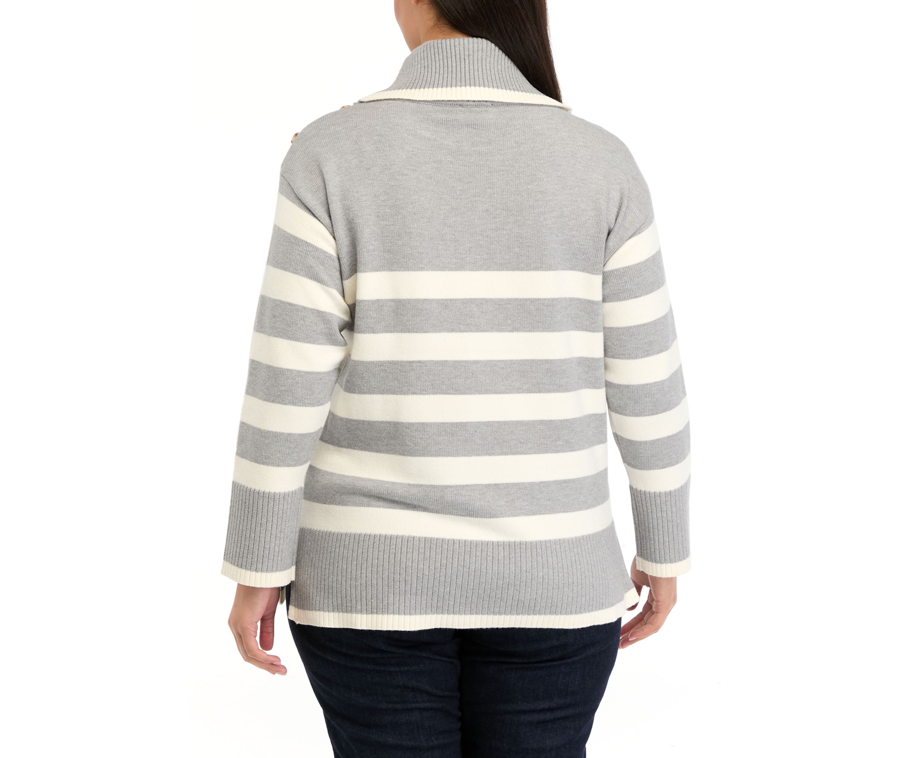 Plus Size Striped Sweater