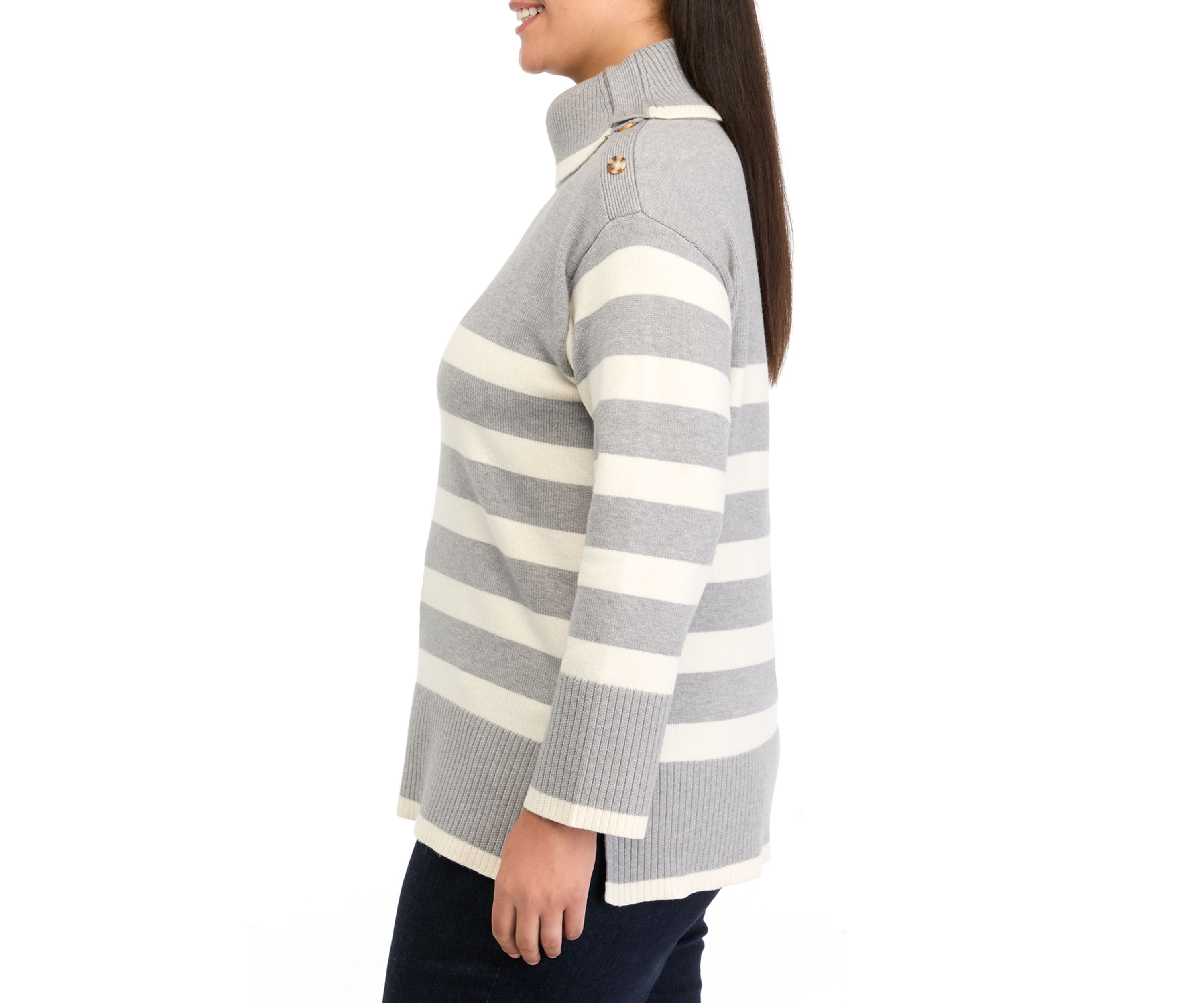 Plus Size Striped Sweater
