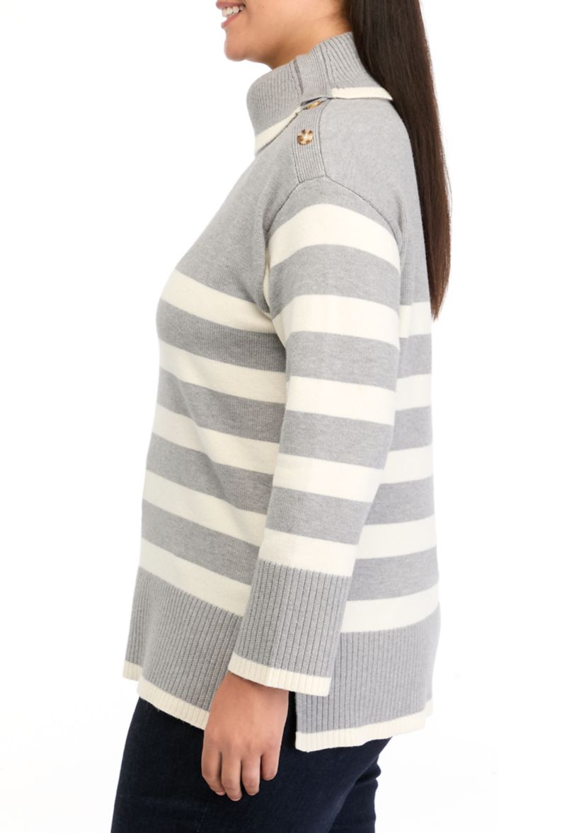Plus Size Striped Sweater