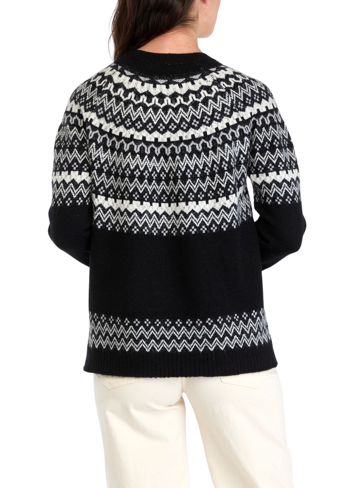 Womens Fair Isle Printed Sweater