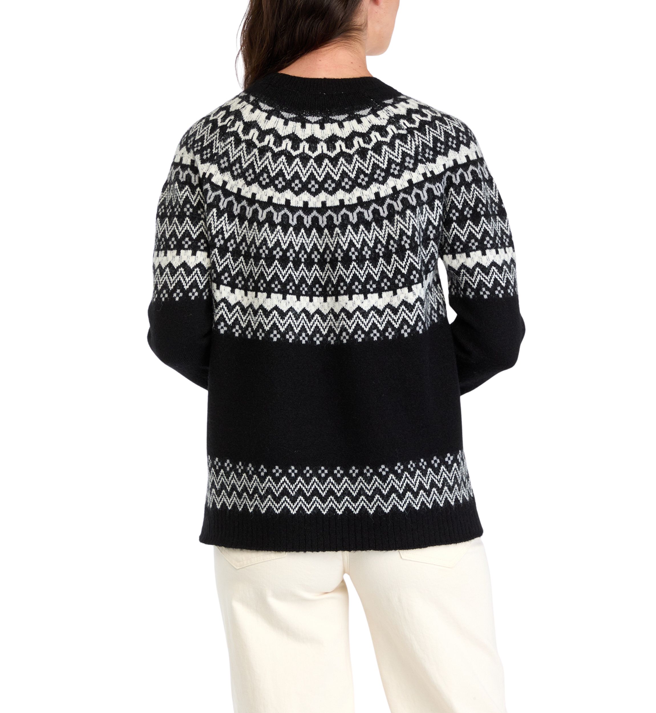 Womens Fair Isle Printed Sweater