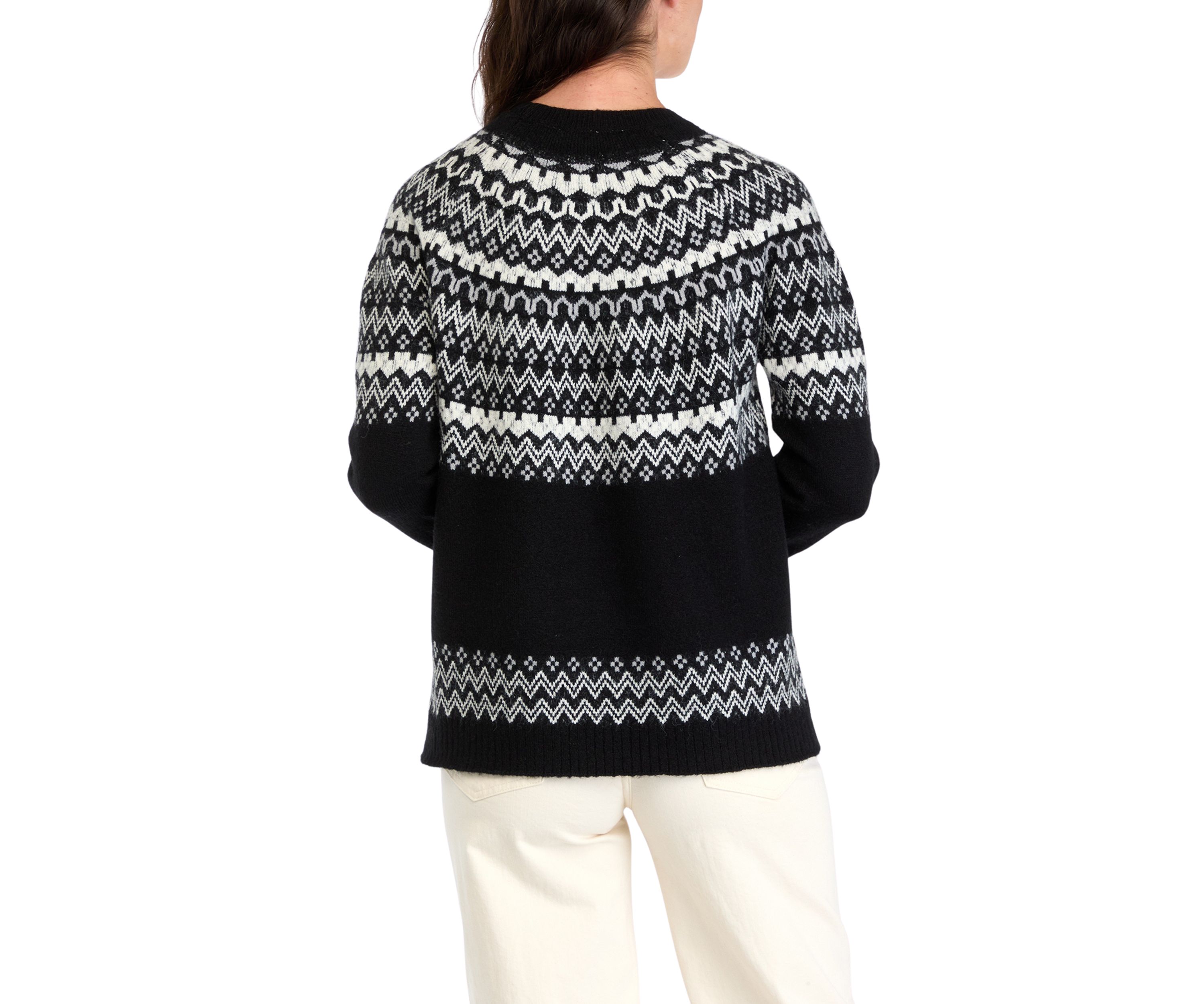 Womens Fair Isle Printed Sweater