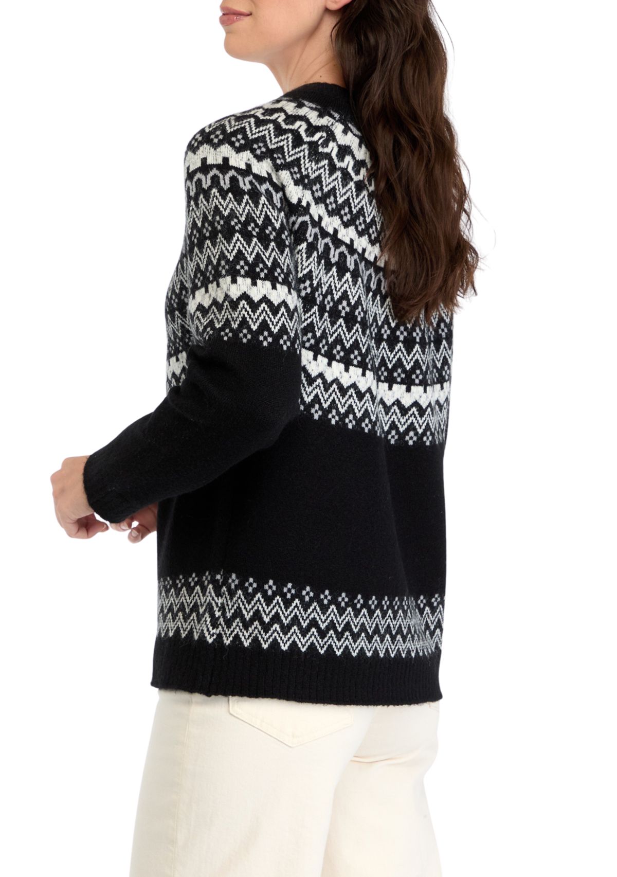 Womens Fair Isle Printed Sweater