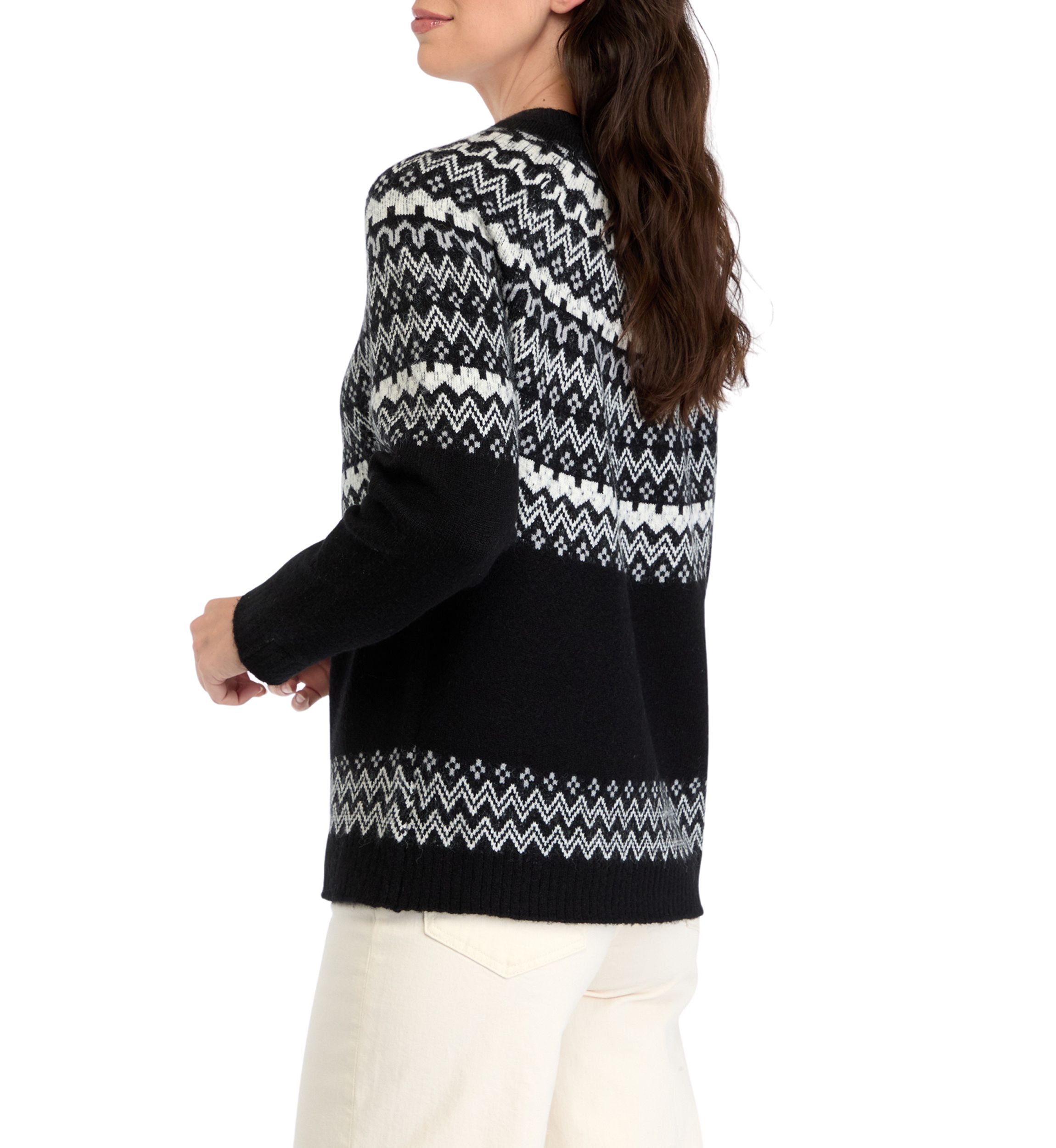 Womens Fair Isle Printed Sweater