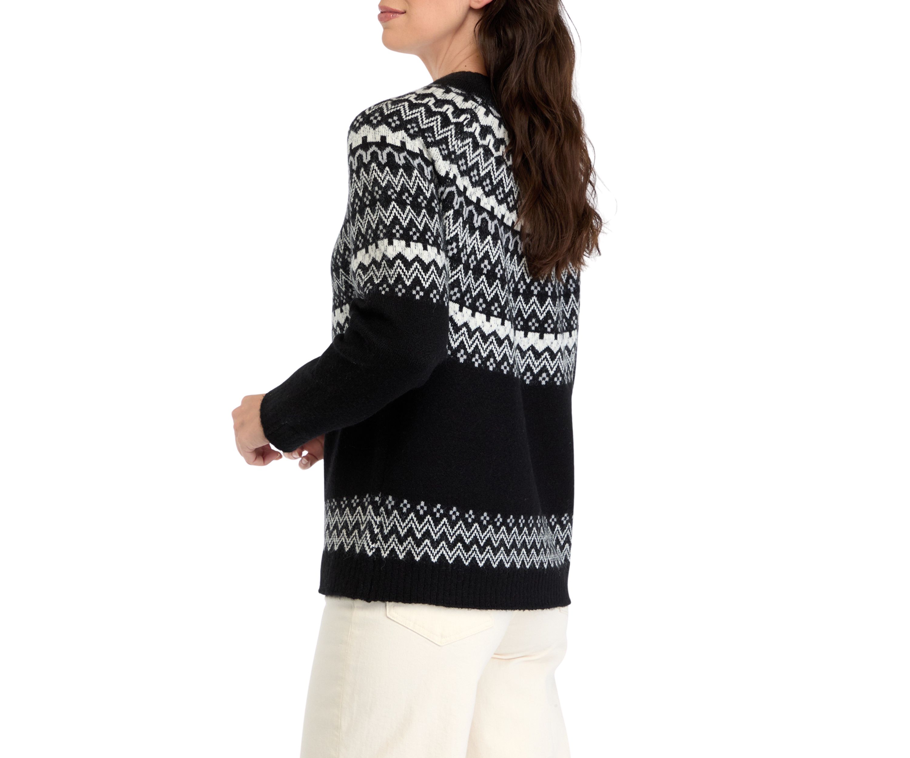 Womens Fair Isle Printed Sweater