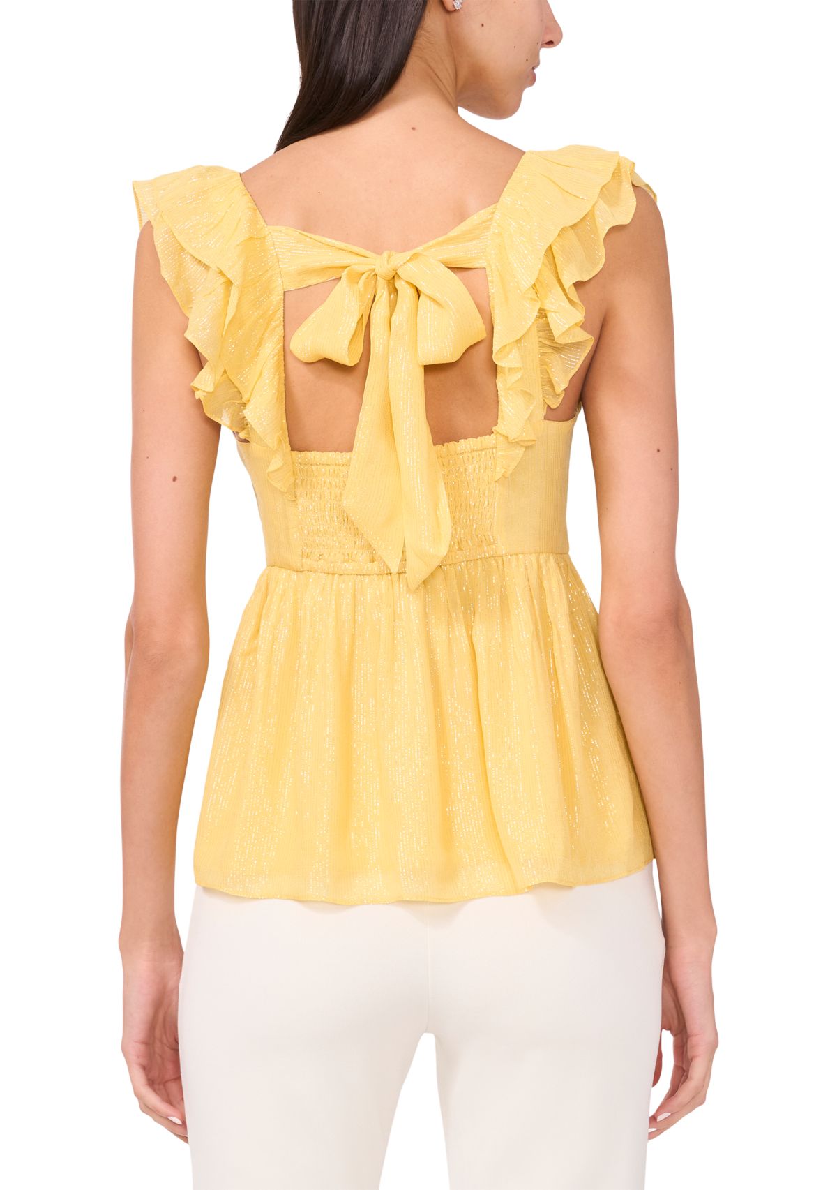 Womens Flutter Sleeve Blouse
