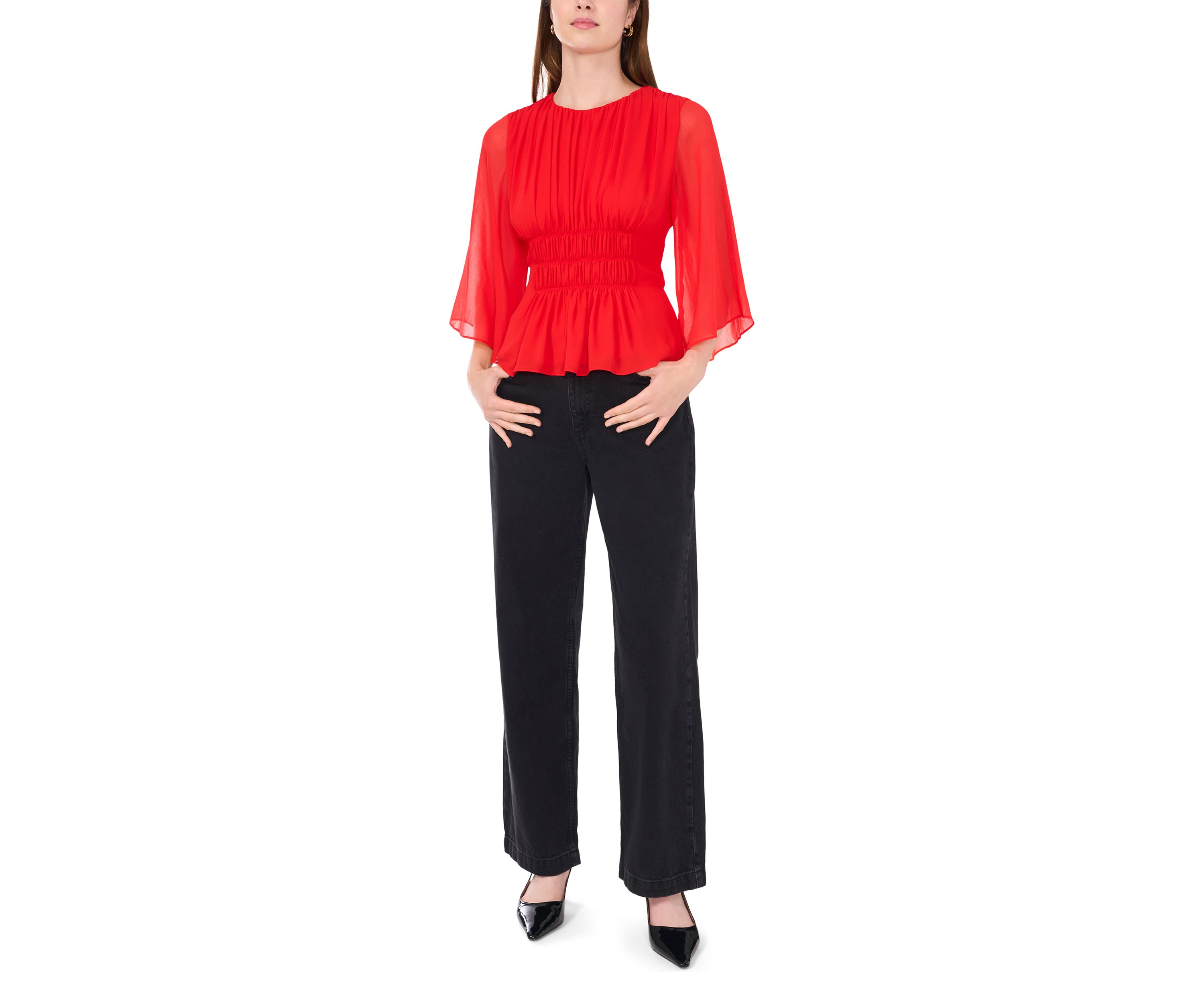 Womens Flare Sleeve Top
