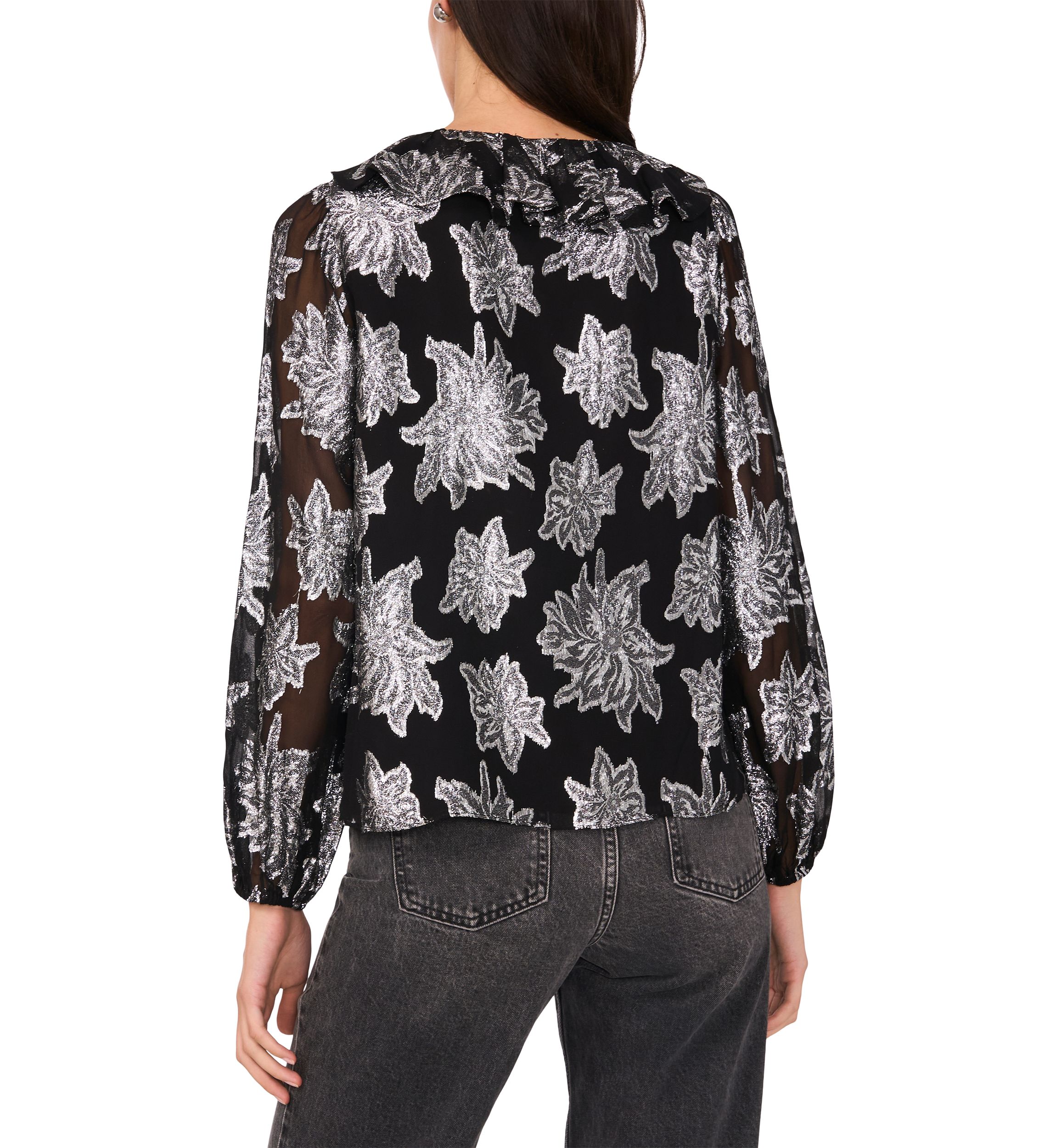 Womens Metallic Star Blouse