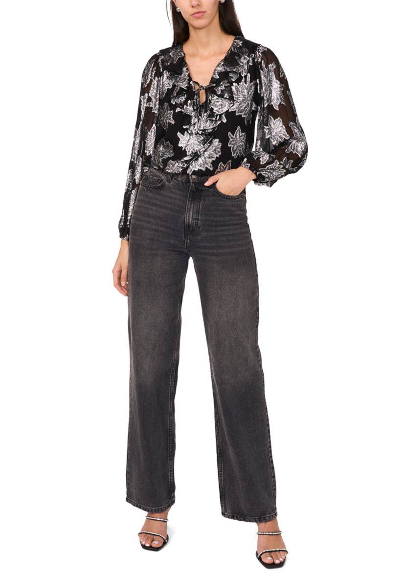 Womens Metallic Star Blouse