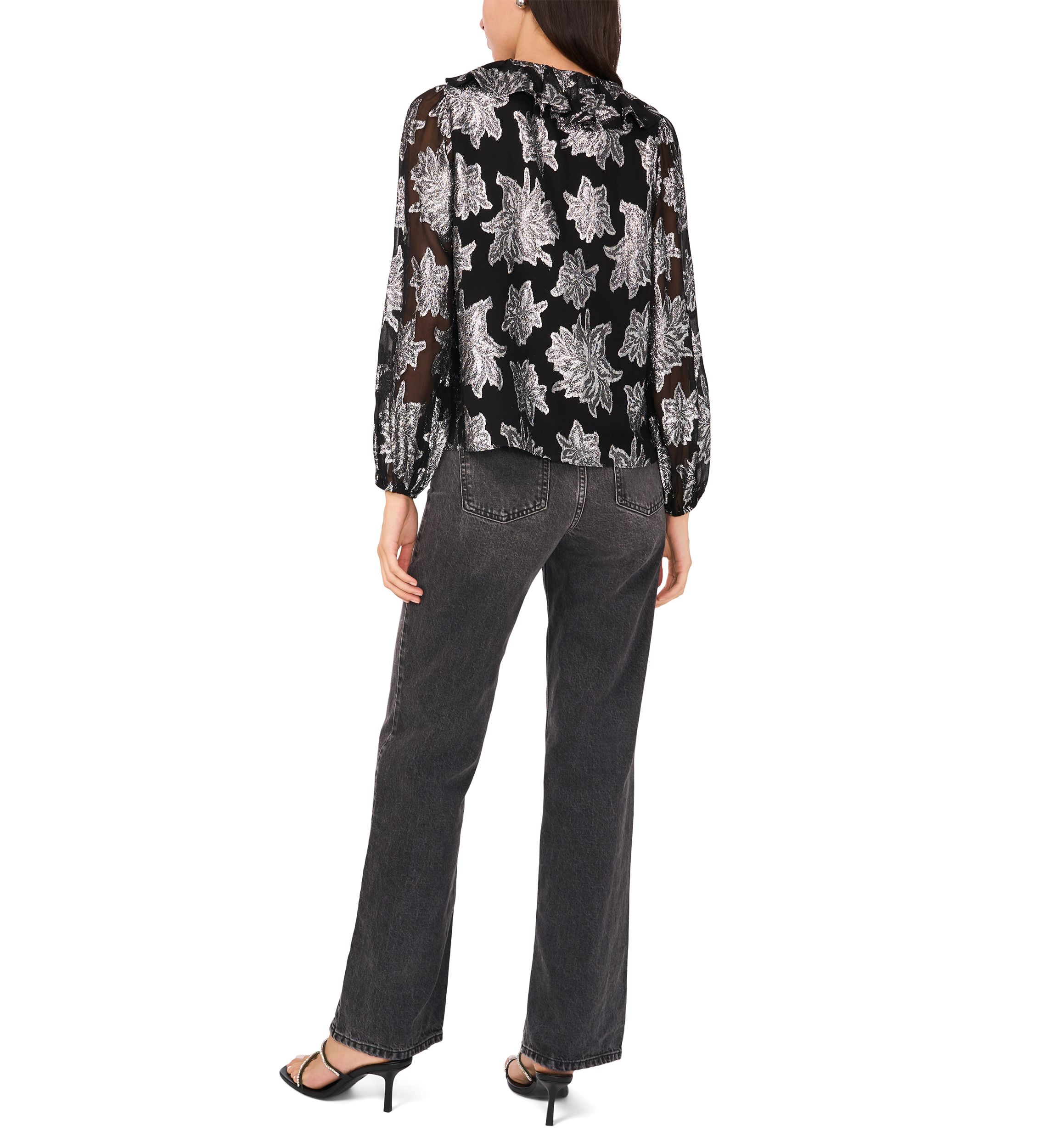 Womens Metallic Star Blouse
