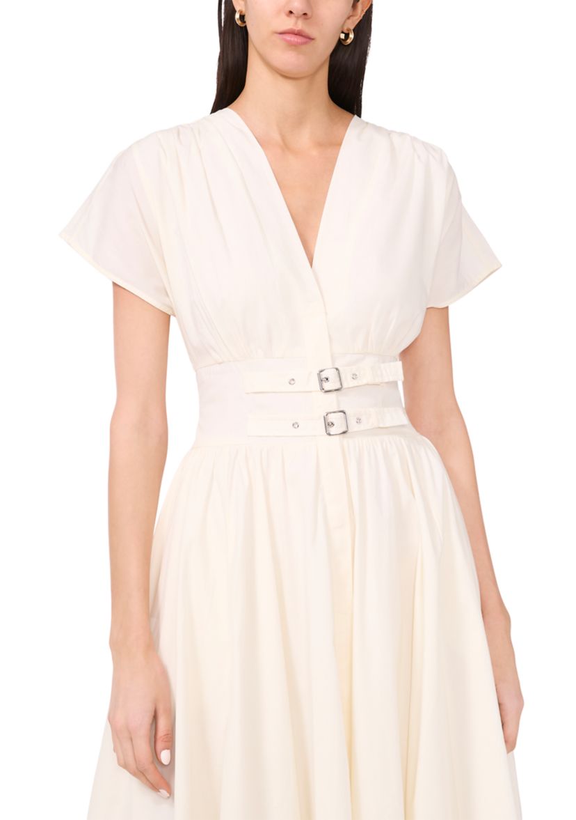 Womens Dolman Sleeve Belted Dress