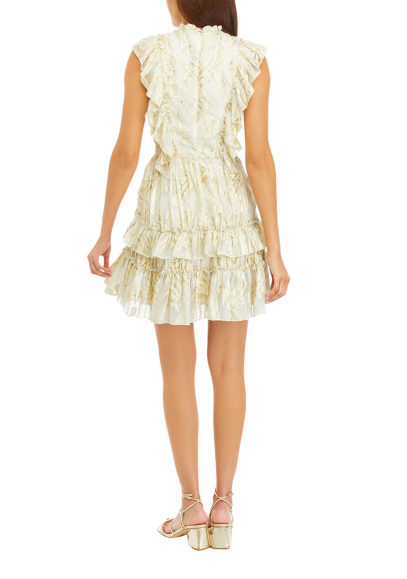 Womens Mini Ruffle Dress