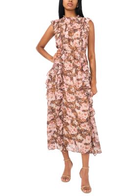 Parker Women's Printed Ruffle Maxi Dress, 4
