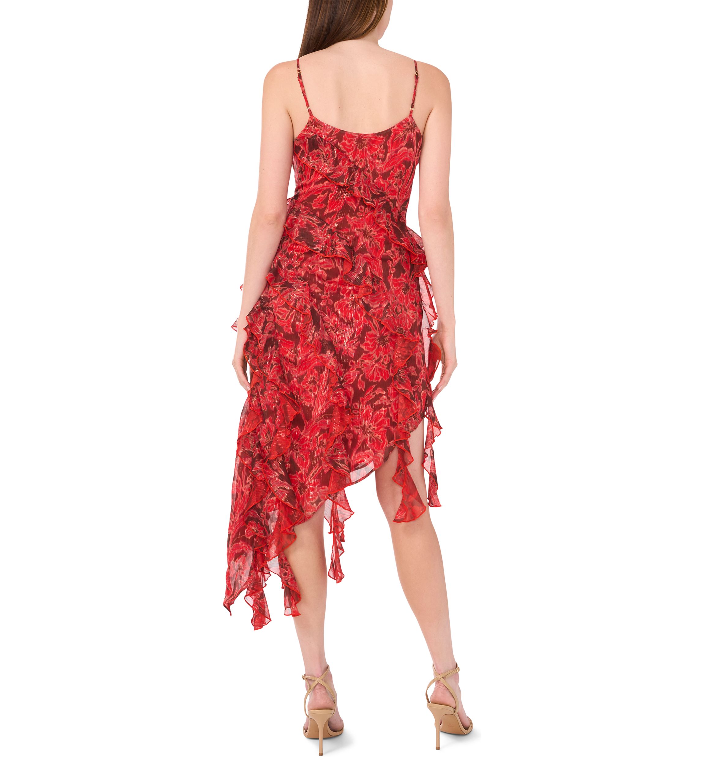 Womens Sleeveless Ruffle Tank Dress