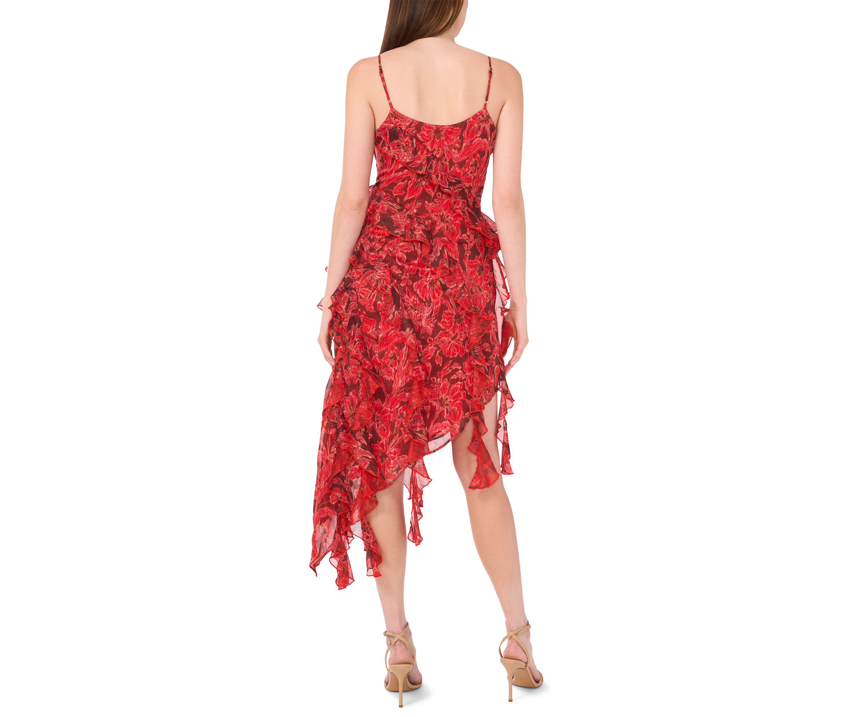 Womens Sleeveless Ruffle Tank Dress