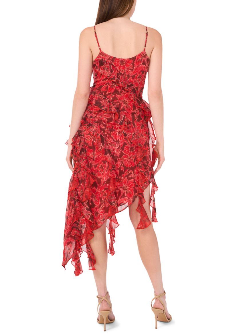 Womens Sleeveless Ruffle Tank Dress