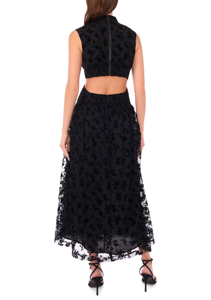 white christmas dresses Red Mesh Maxi Dress