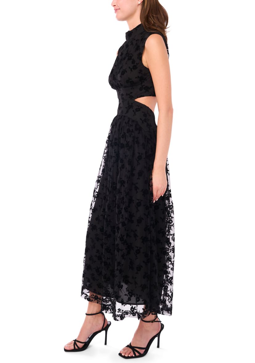 high cut maxi dress superdown Hailee High Slit Maxi Dress in Champagne