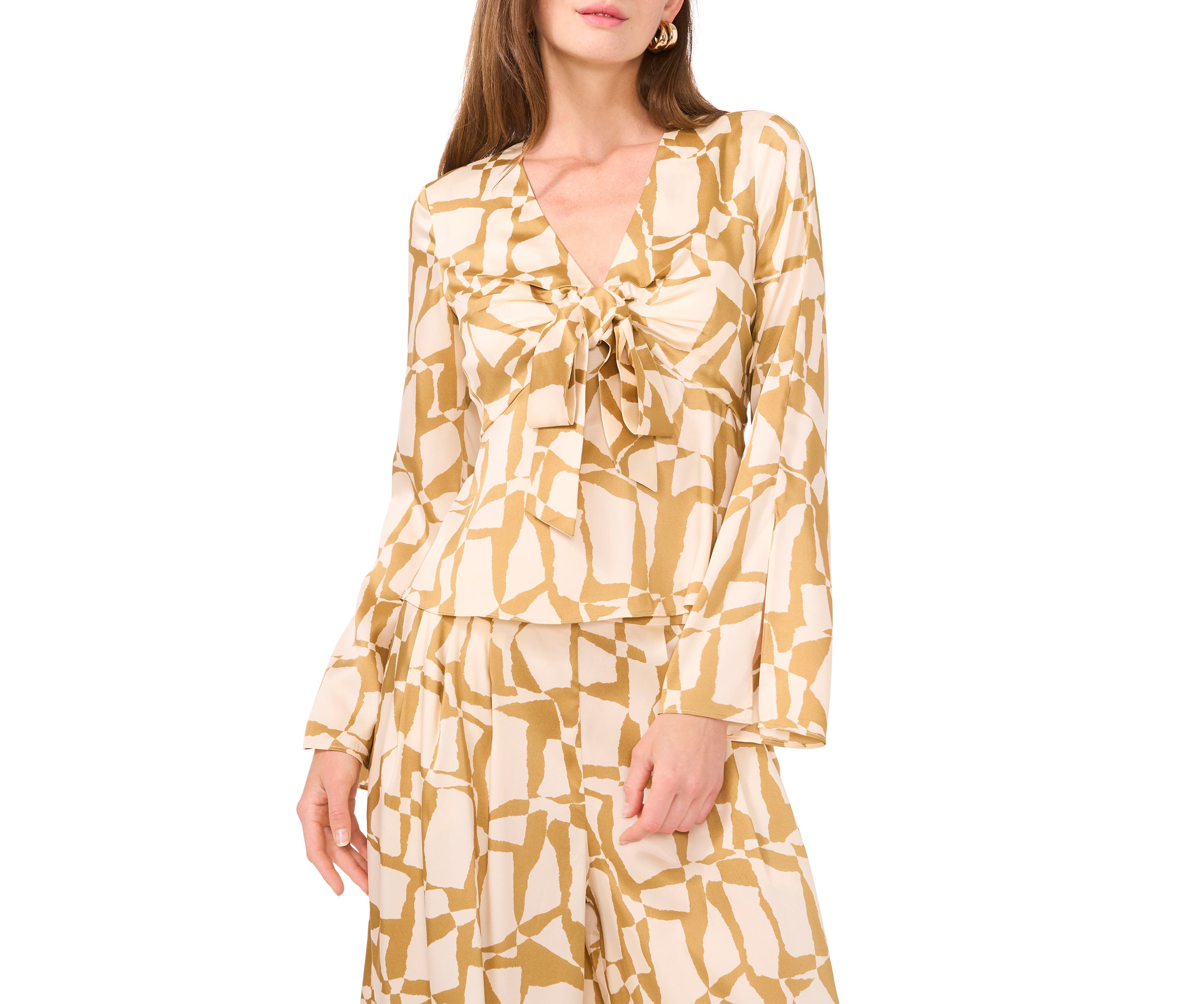 Womens Printed Silk Top