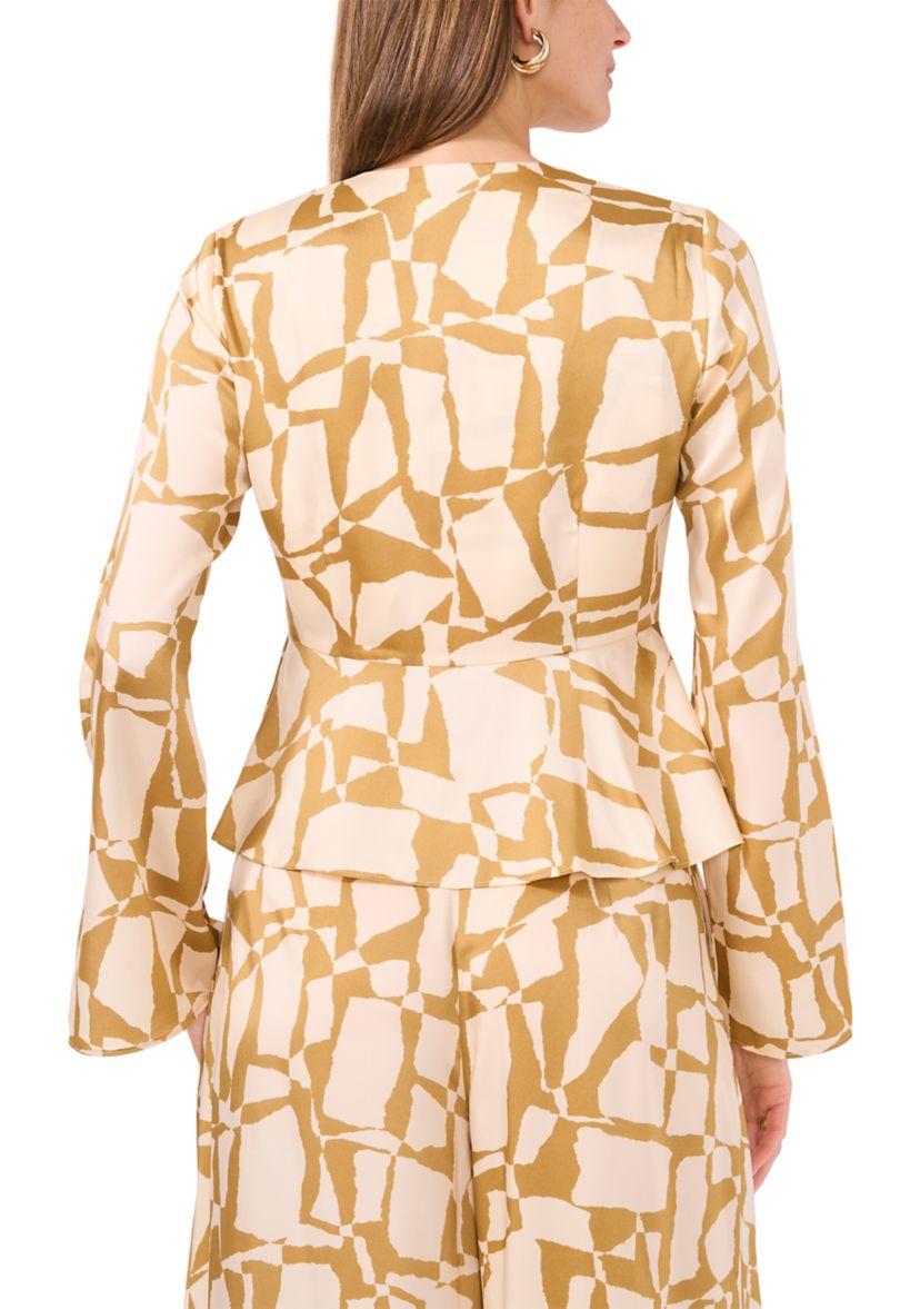 Womens Printed Silk Top