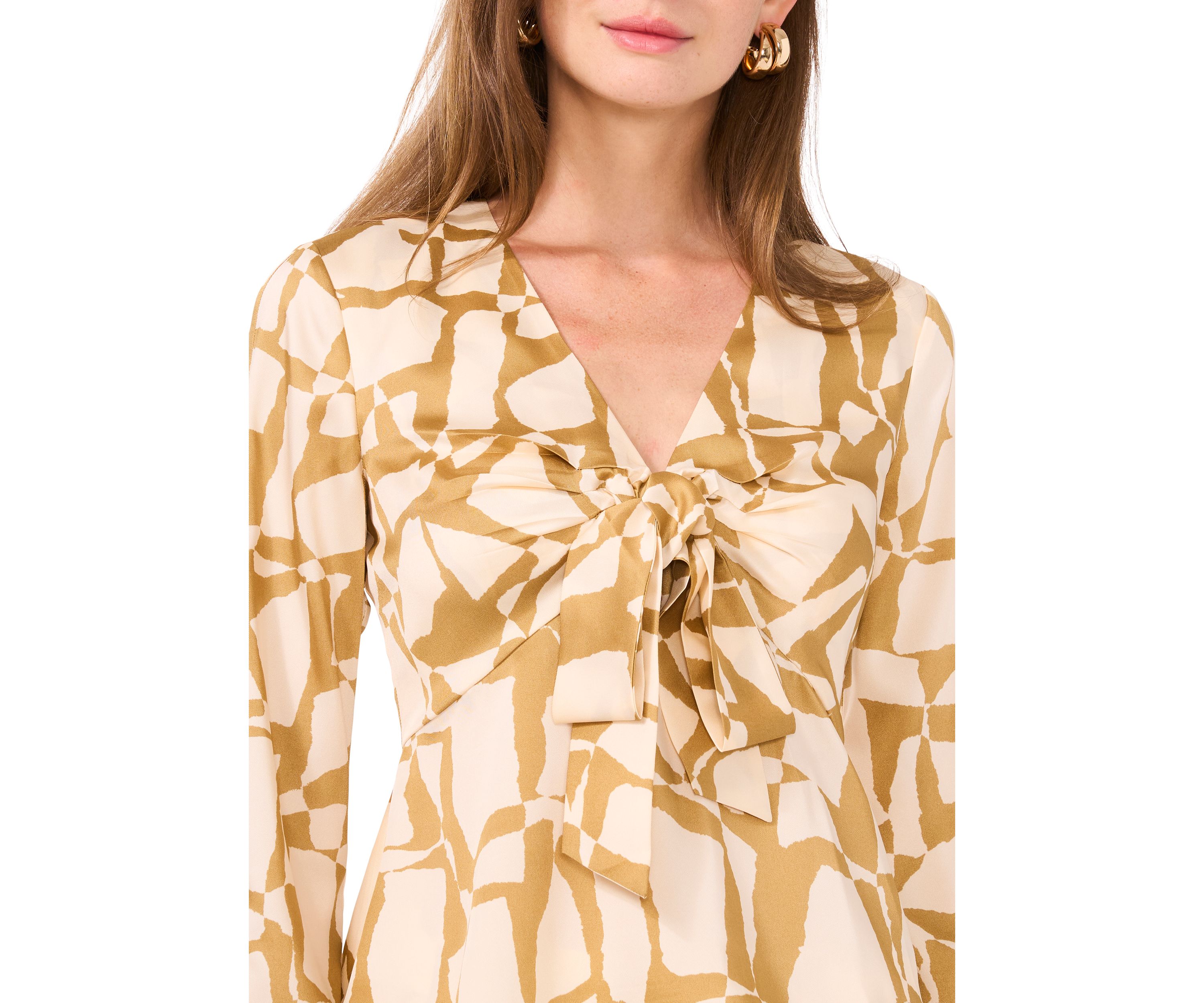 Womens Printed Silk Top