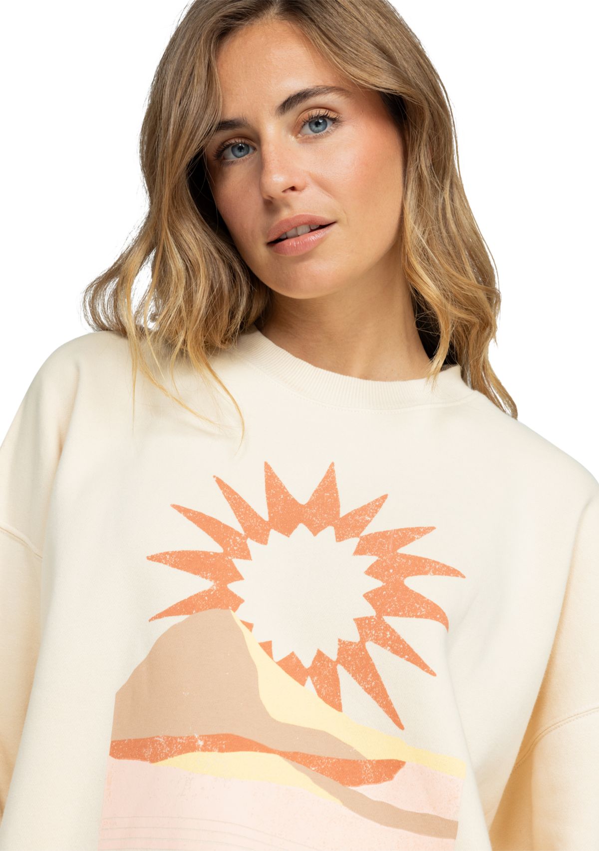 Womens Lineup Graphic Oversized Sweater