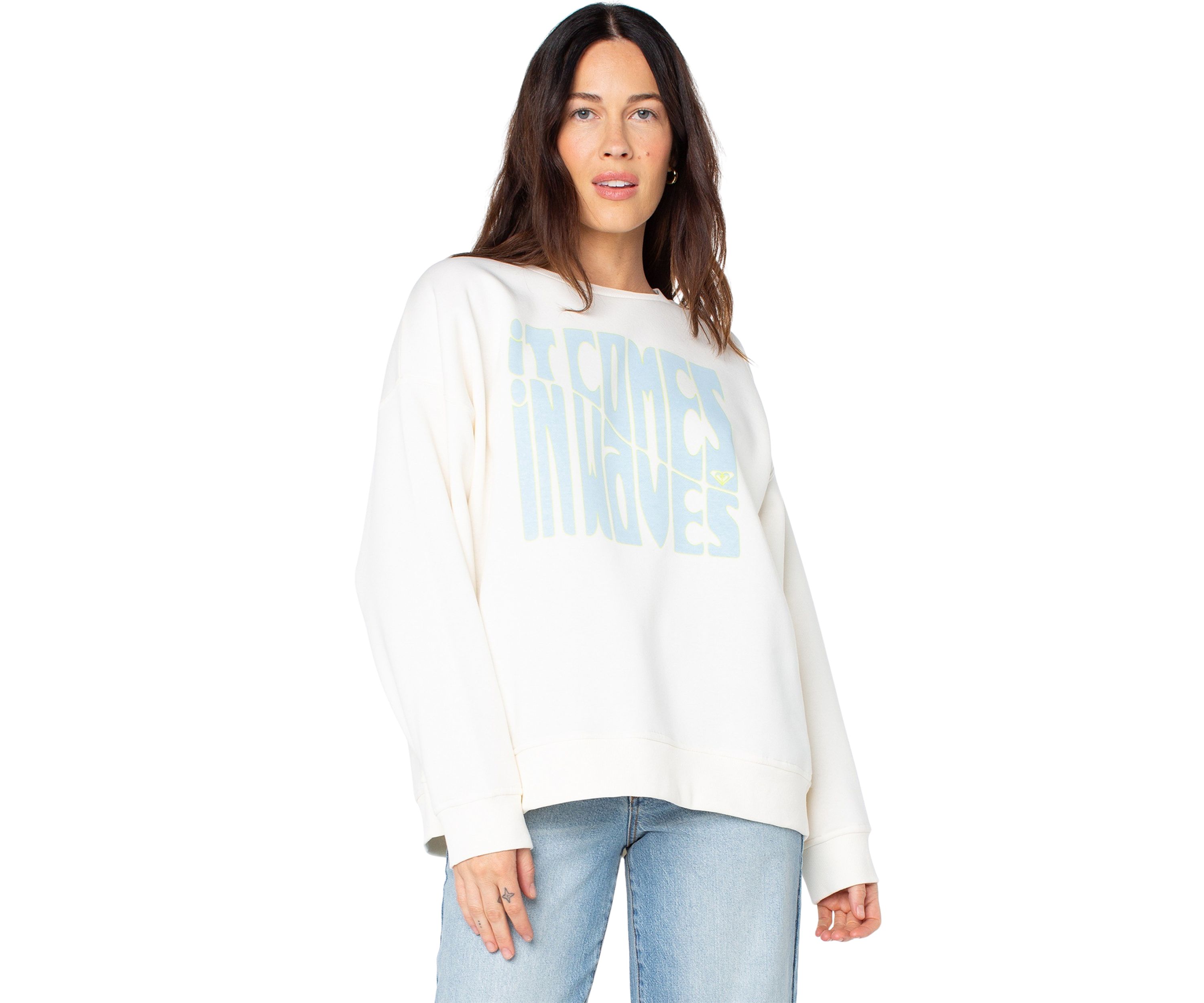 Womens Wavy Graphic Sweatshirt
