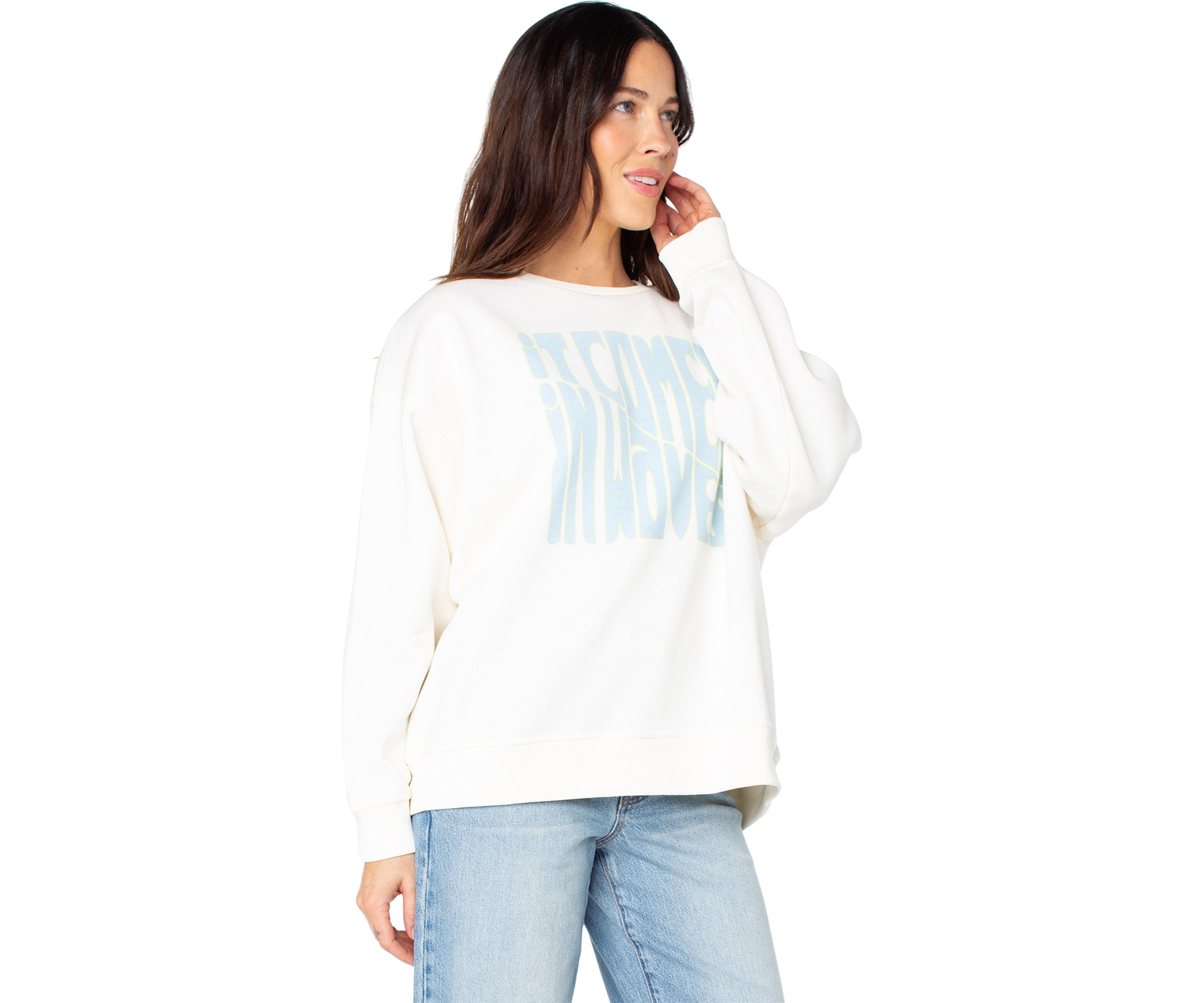 Womens Wavy Graphic Sweatshirt