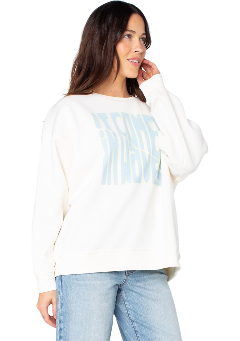 Womens Wavy Graphic Sweatshirt