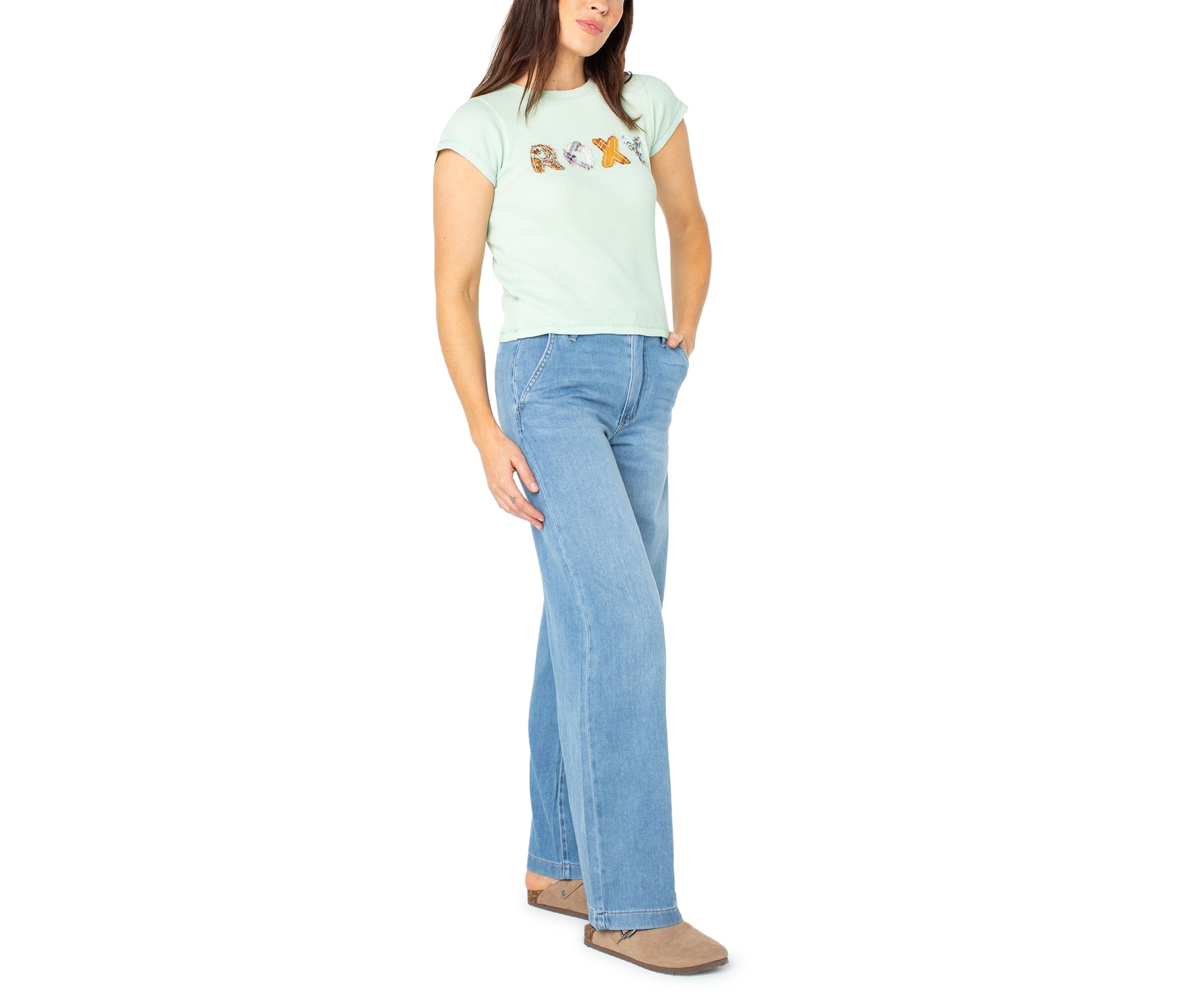 Womens Patchwork 90s Baby T-Shirt 