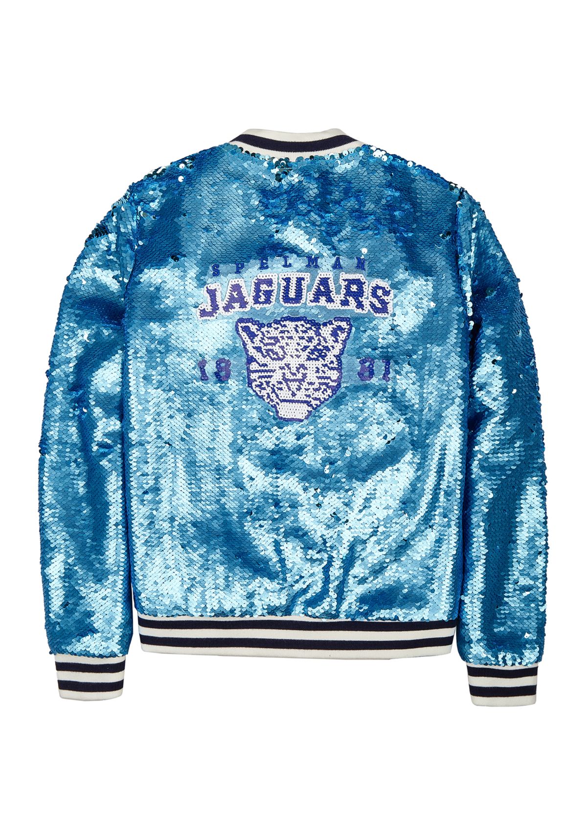 NCAA Spelman College Jaguars Sequin Bomber Jacket