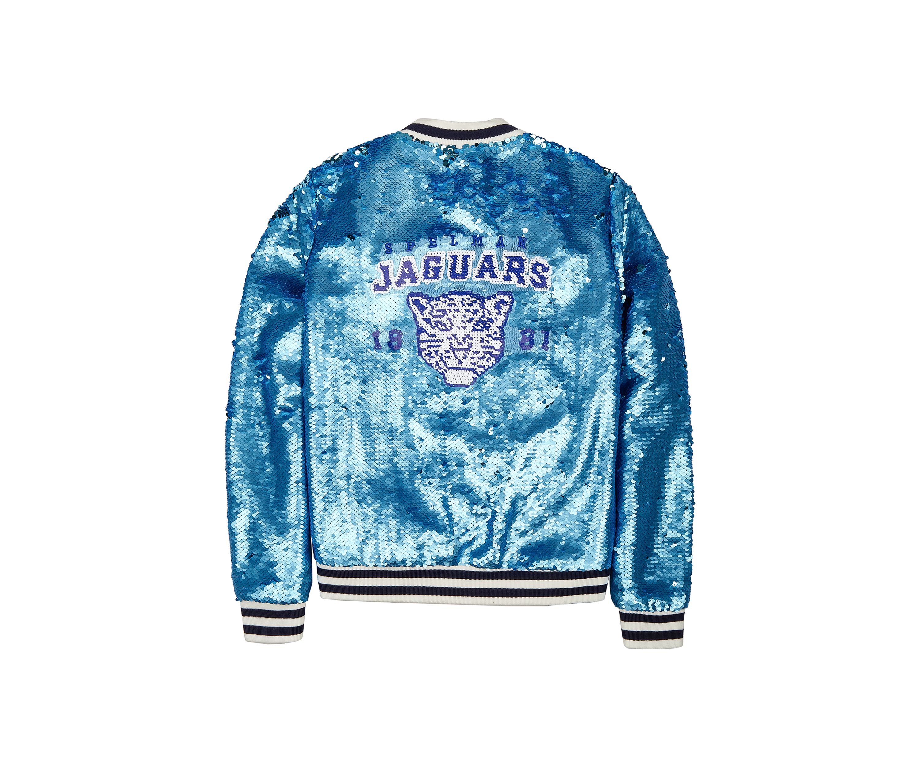 NCAA Spelman College Jaguars Sequin Bomber Jacket