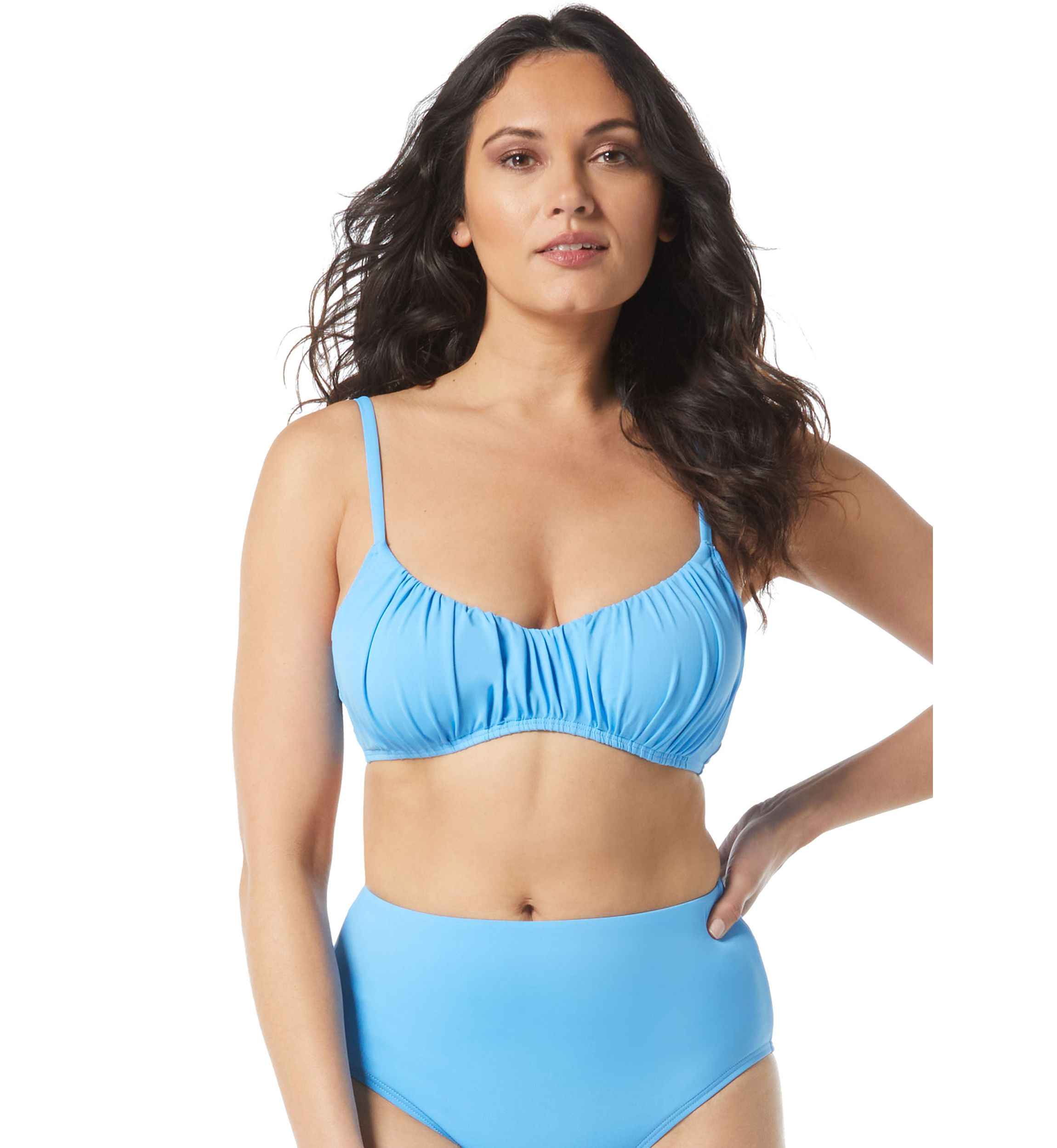 Womens Ruched Bikini Top 