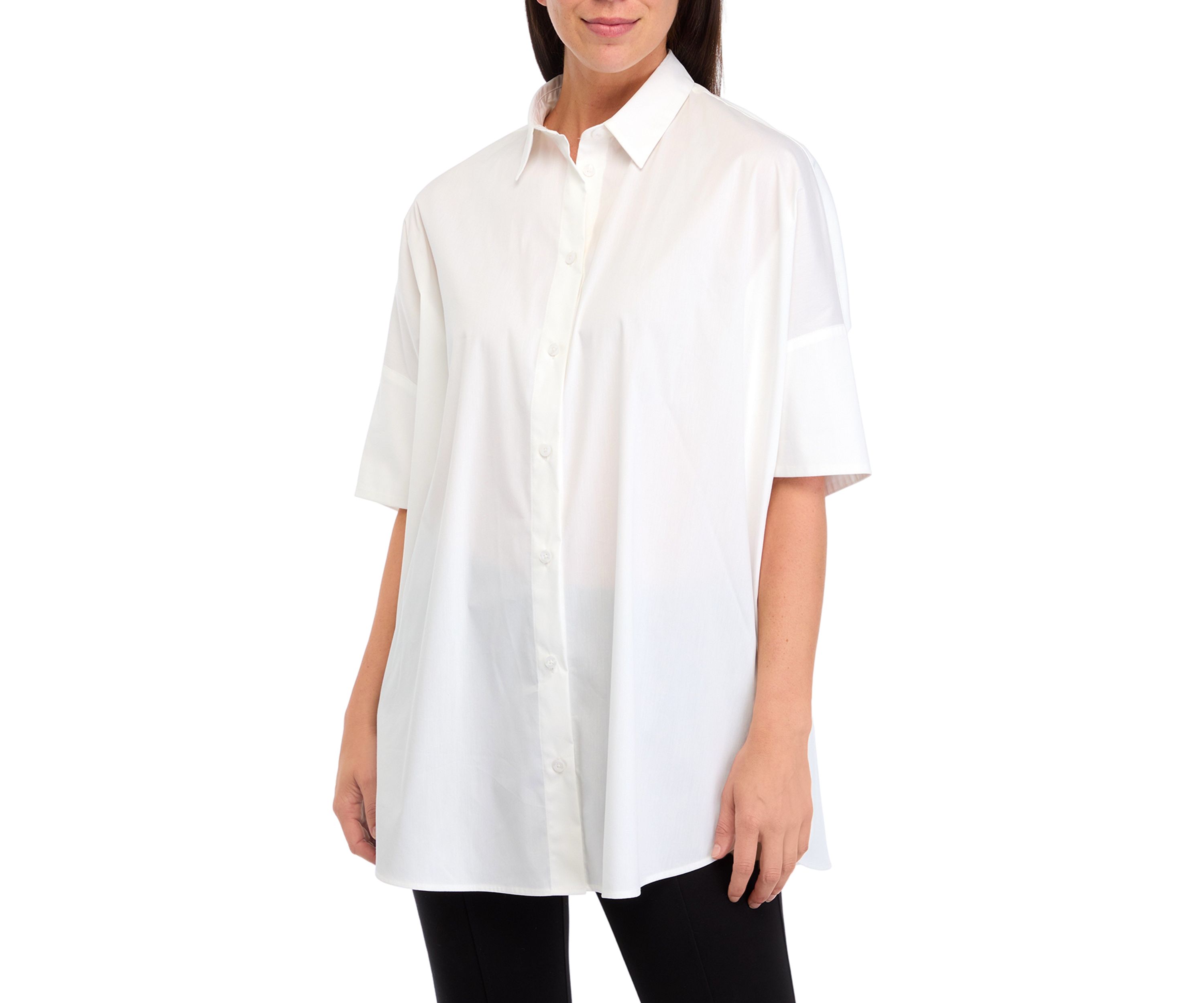 Oversized Short Sleeve Button Up
