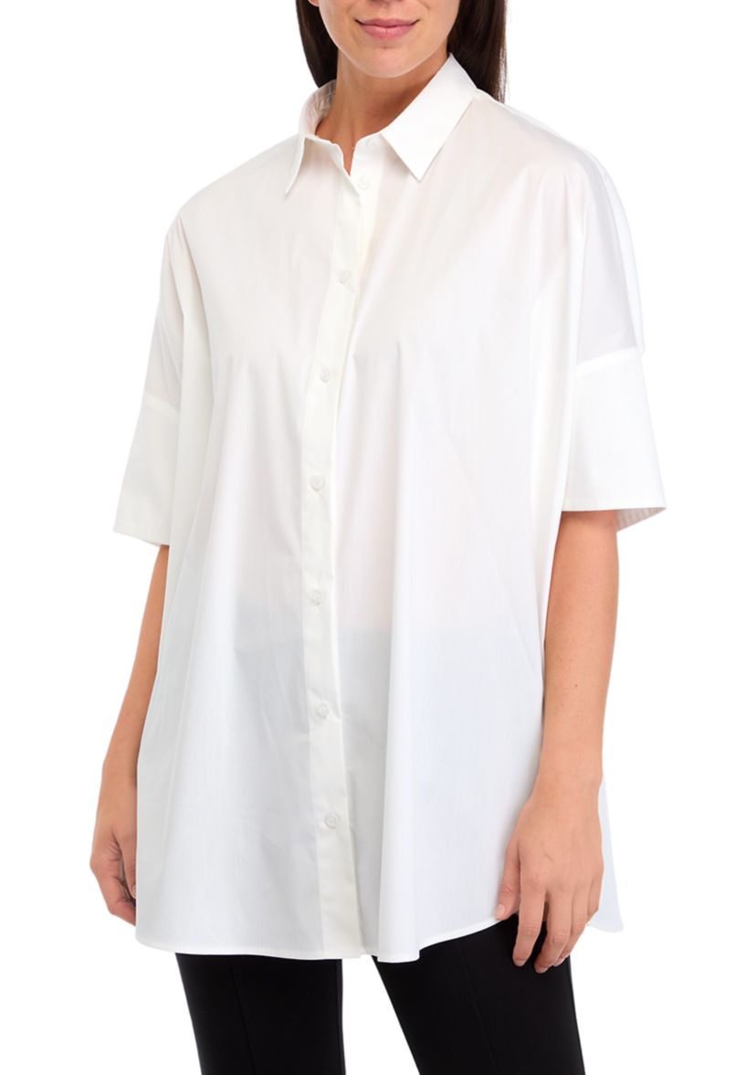 Oversized Short Sleeve Button Up