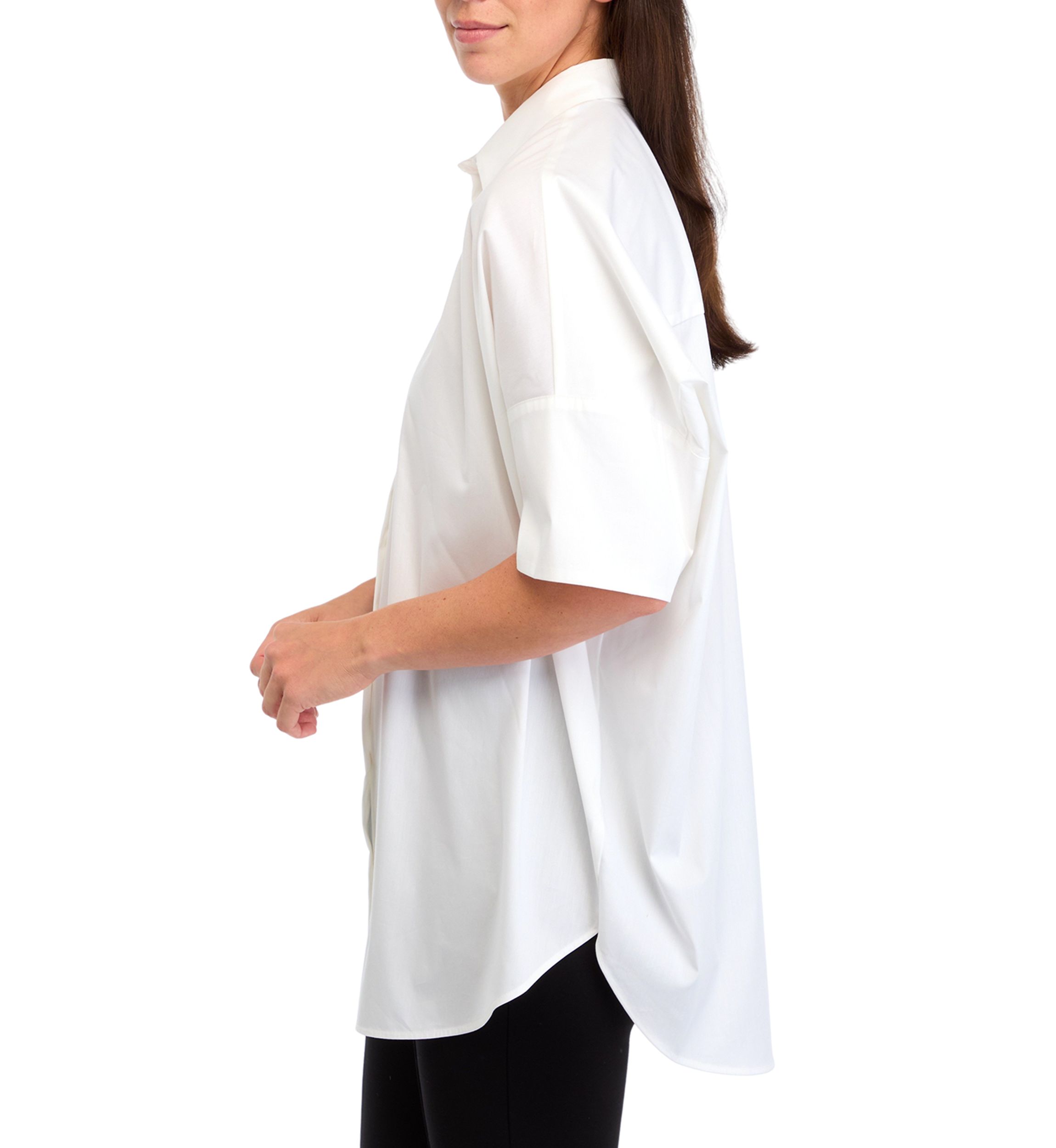 Oversized Short Sleeve Button Up
