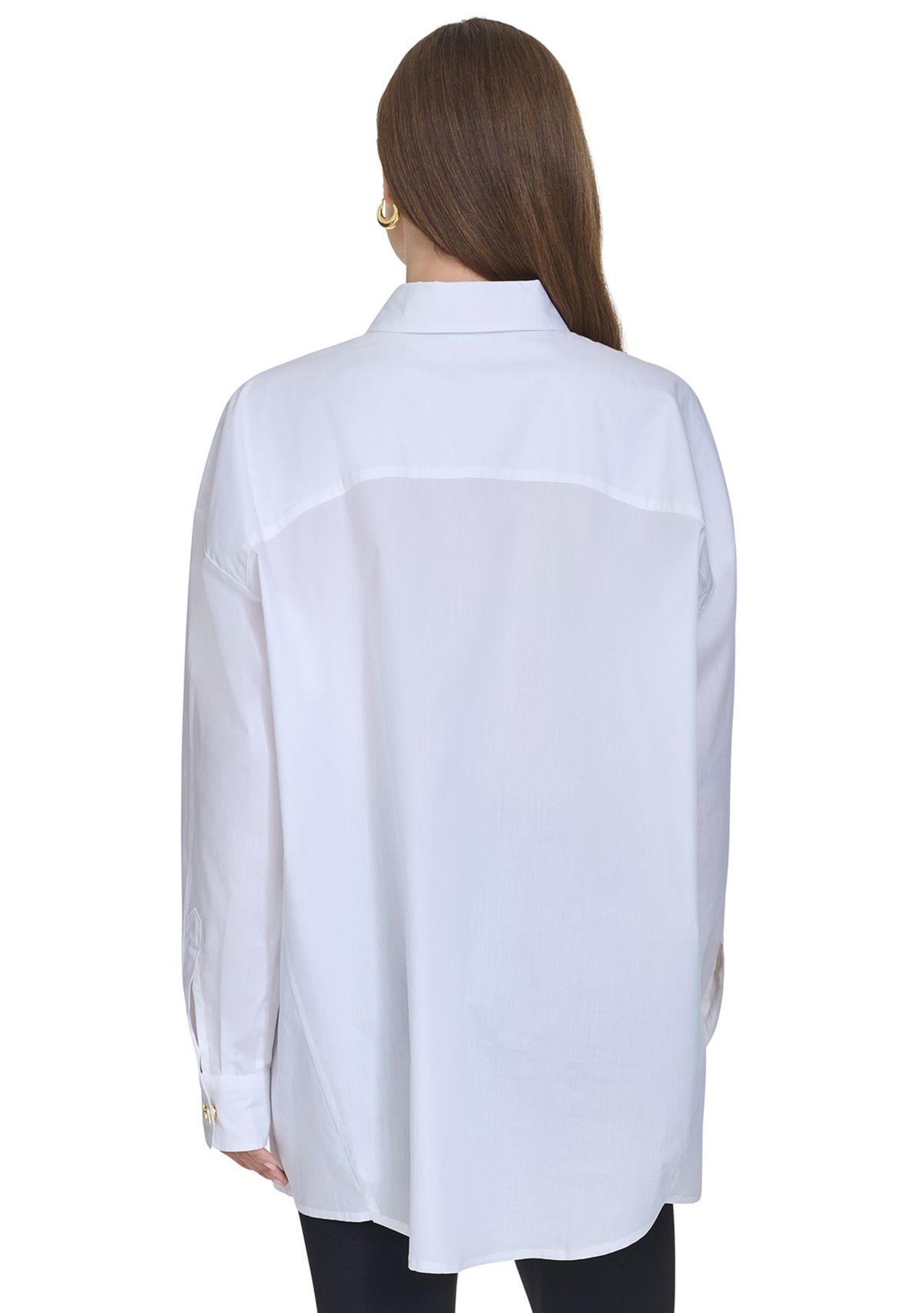 Womens Oversized Classic Button Up Shirt