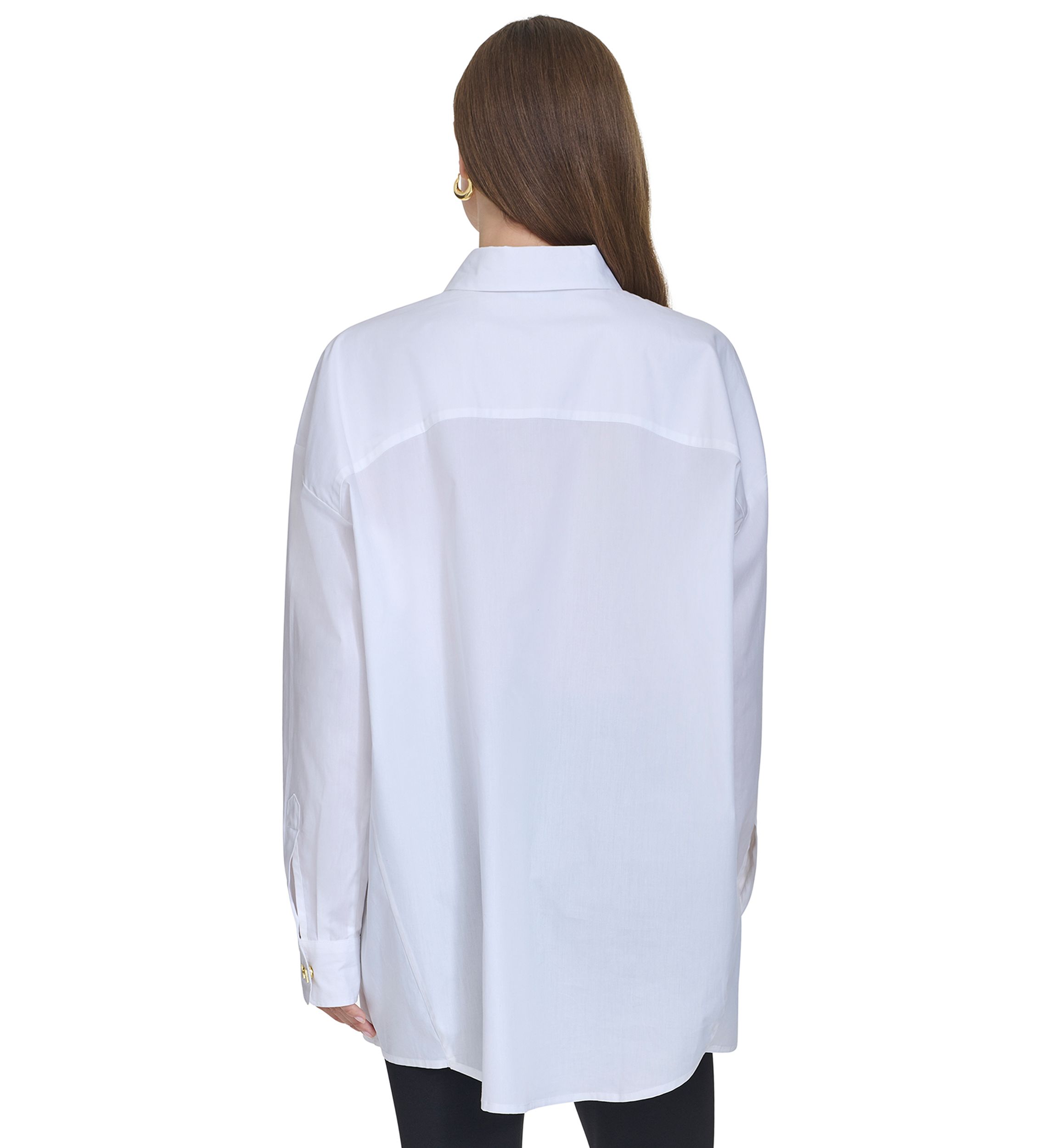 Womens Oversized Classic Button Up Shirt