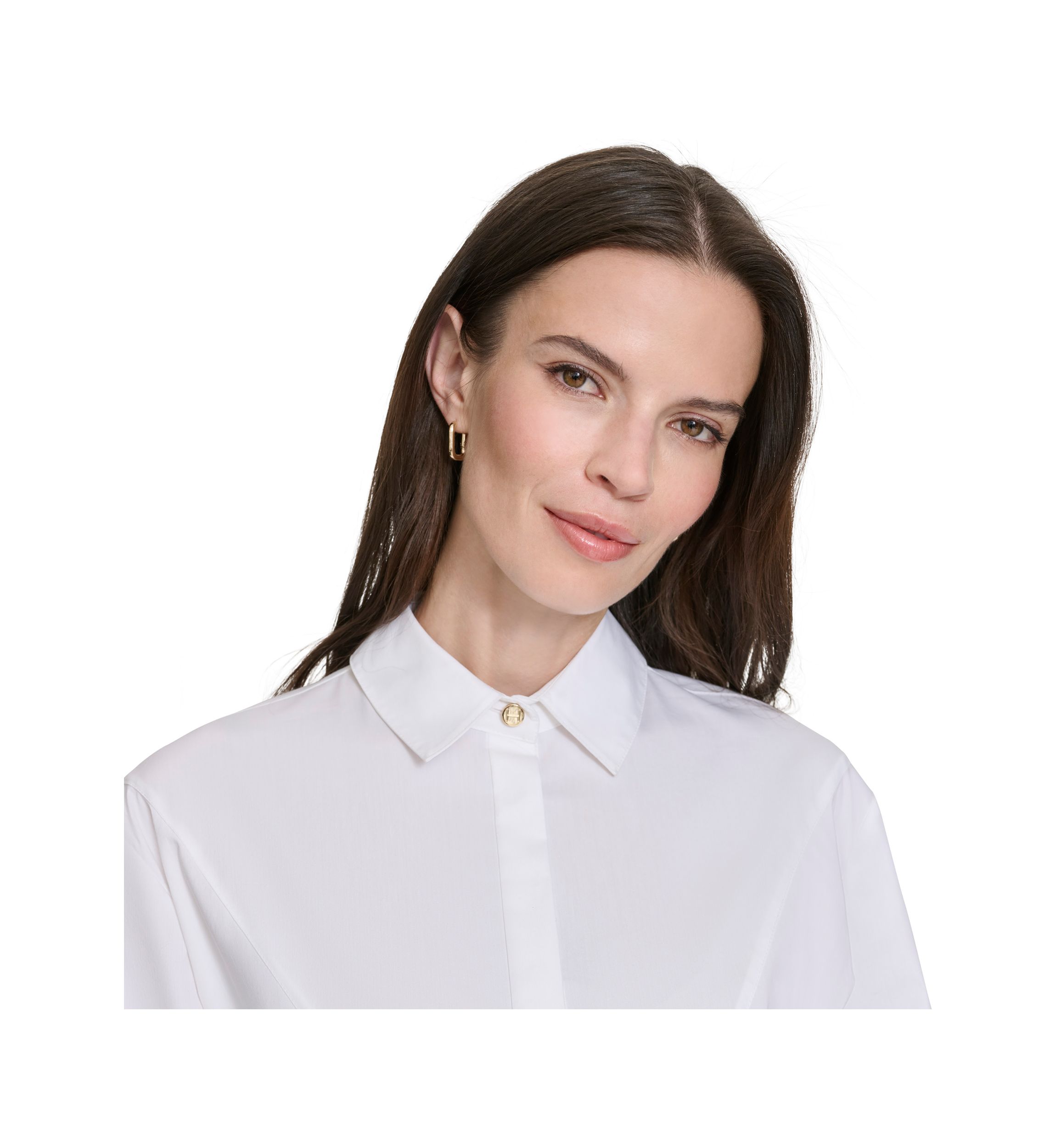 Womens Starburst Seam Button Up Top