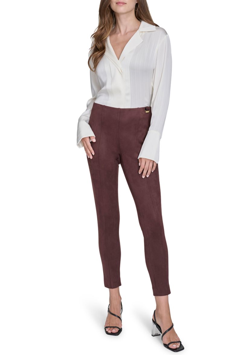 Womens Vegan Suede Pants