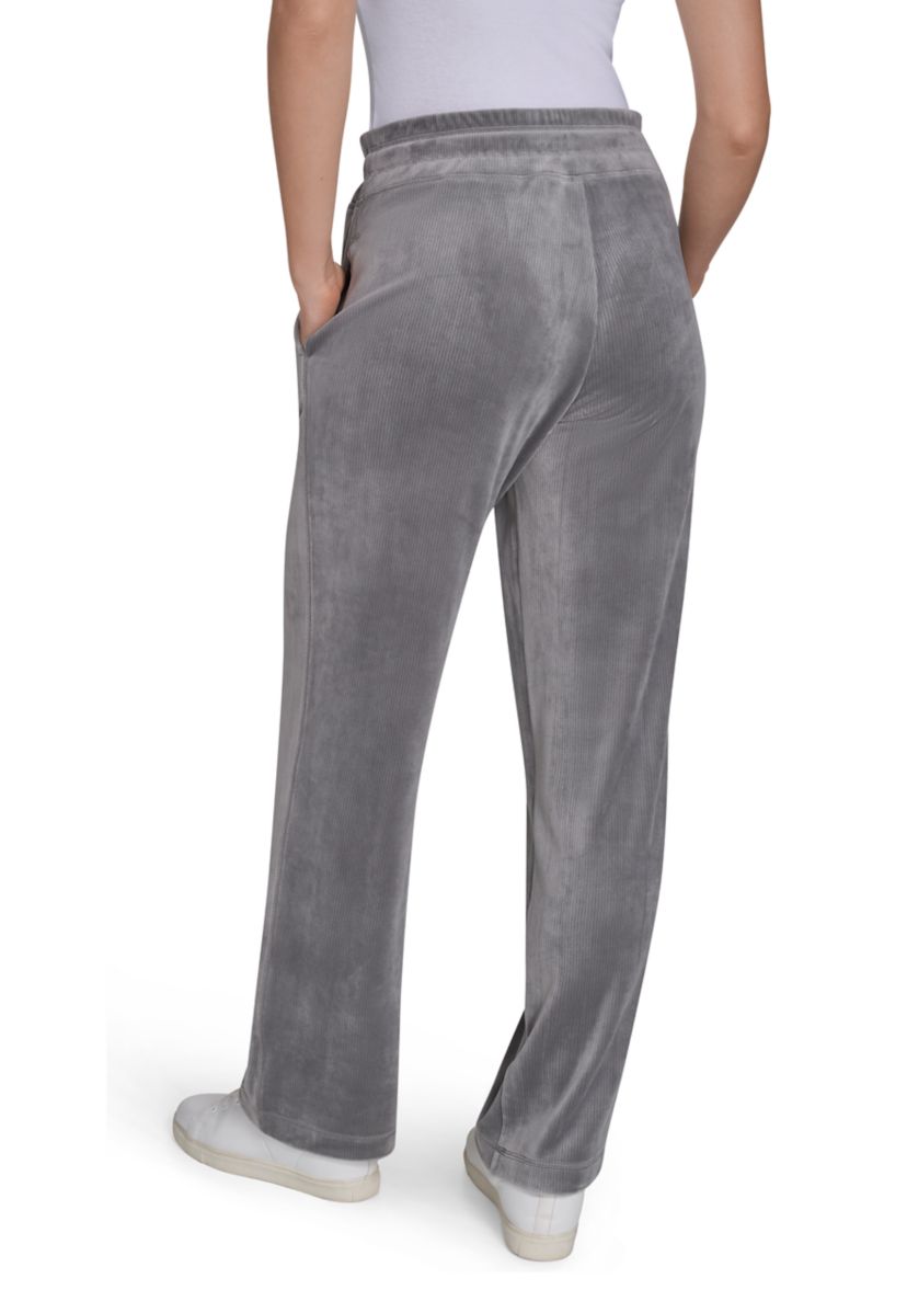 Drawstring Velour Sweatpants 