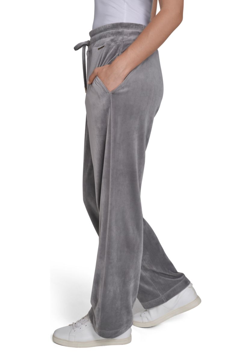 Drawstring Velour Sweatpants 