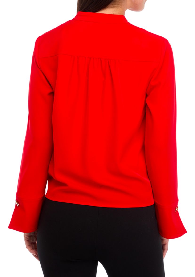Womens V-Neck Cropped Tunic Top 