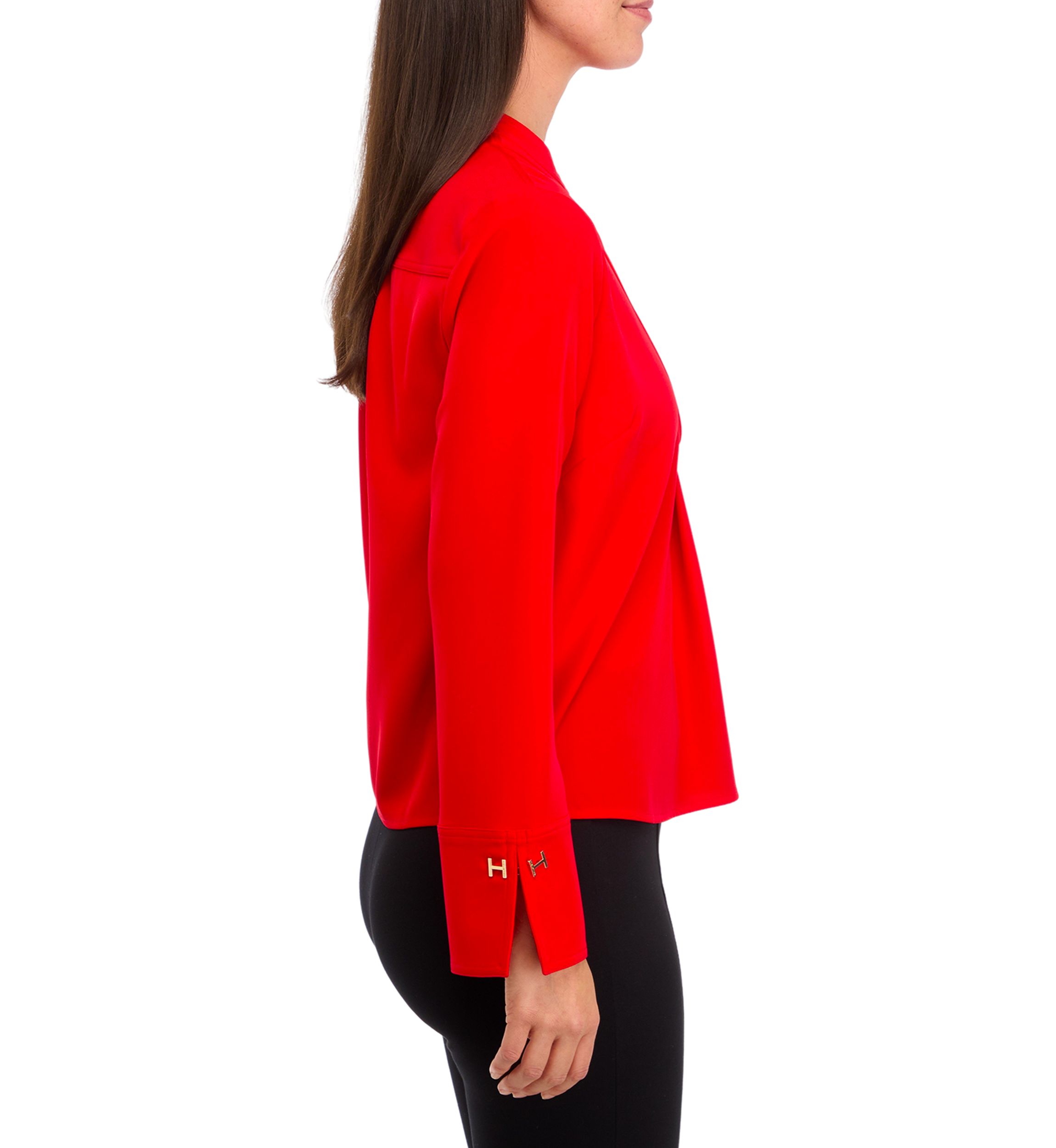 Womens V-Neck Cropped Tunic Top 