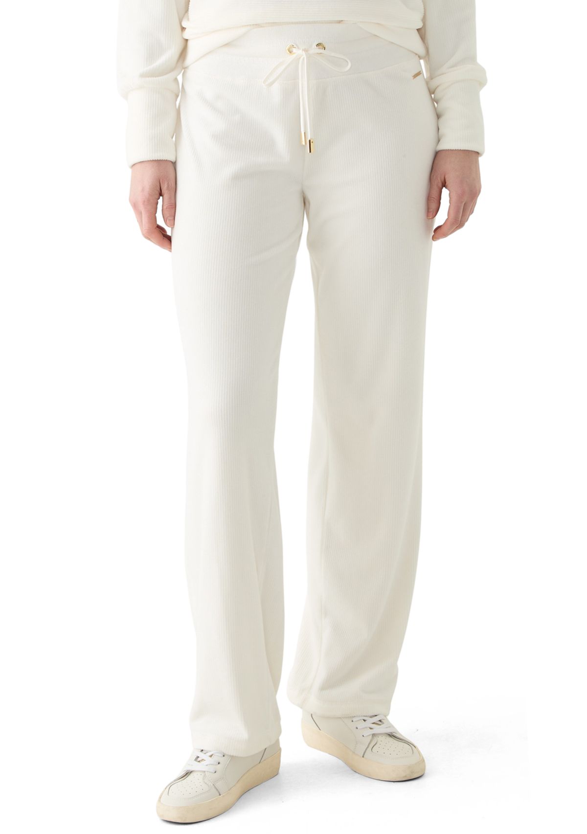 Womens Rib Velour Pull On Pants