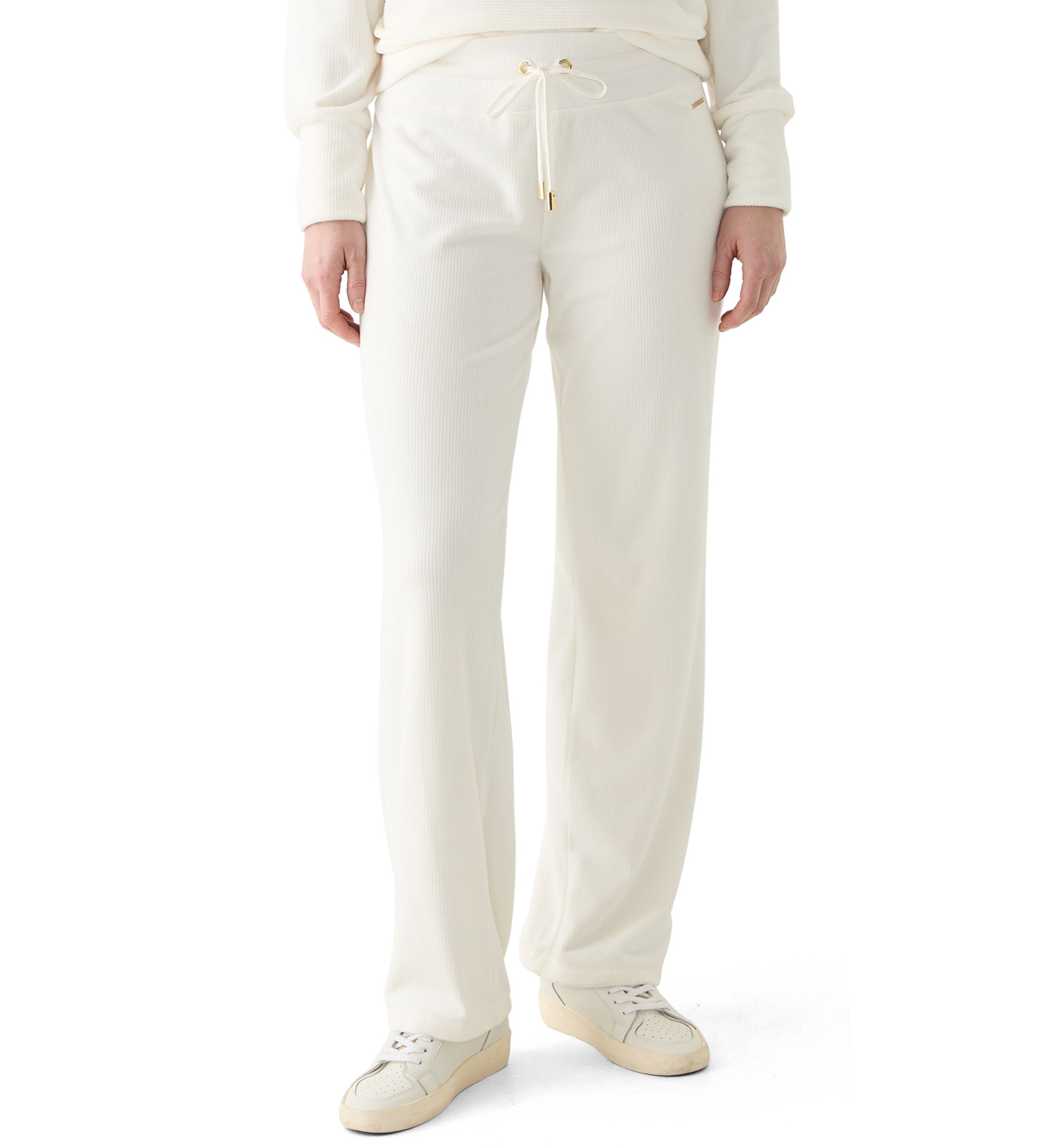 Womens Rib Velour Pull On Pants