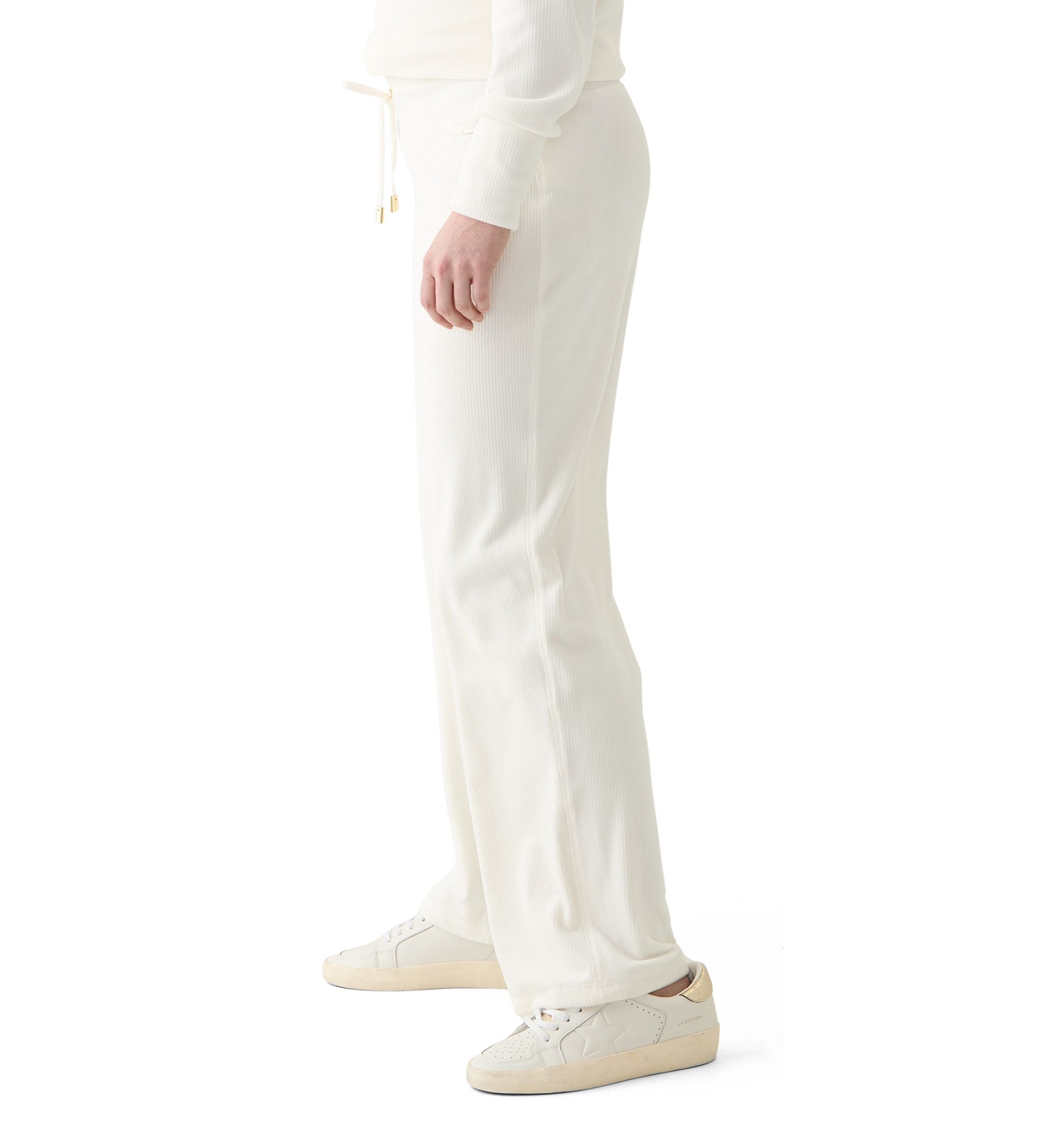 Womens Rib Velour Pull On Pants