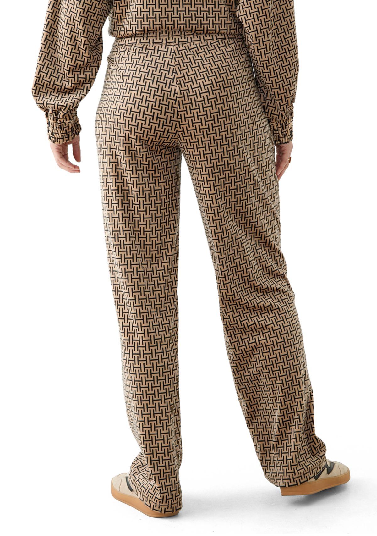 Womens Logo Printed Velour Pants