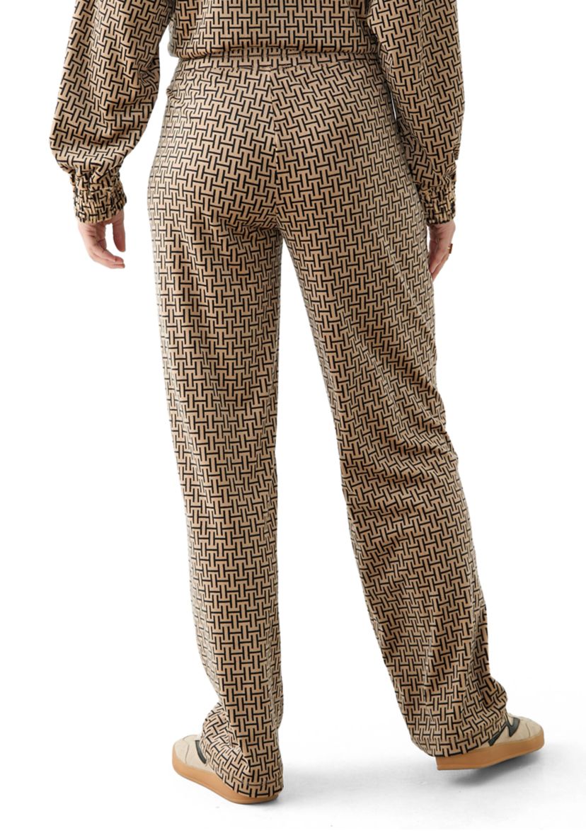 Womens Logo Printed Velour Pants